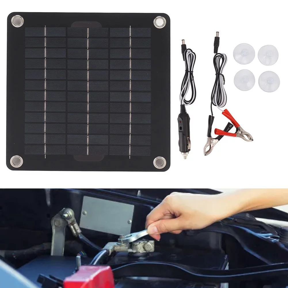 Waterproof Solar Battery Maintainer Car Rv Charger 12 Volt Trickle 10W New - Inhomebuy