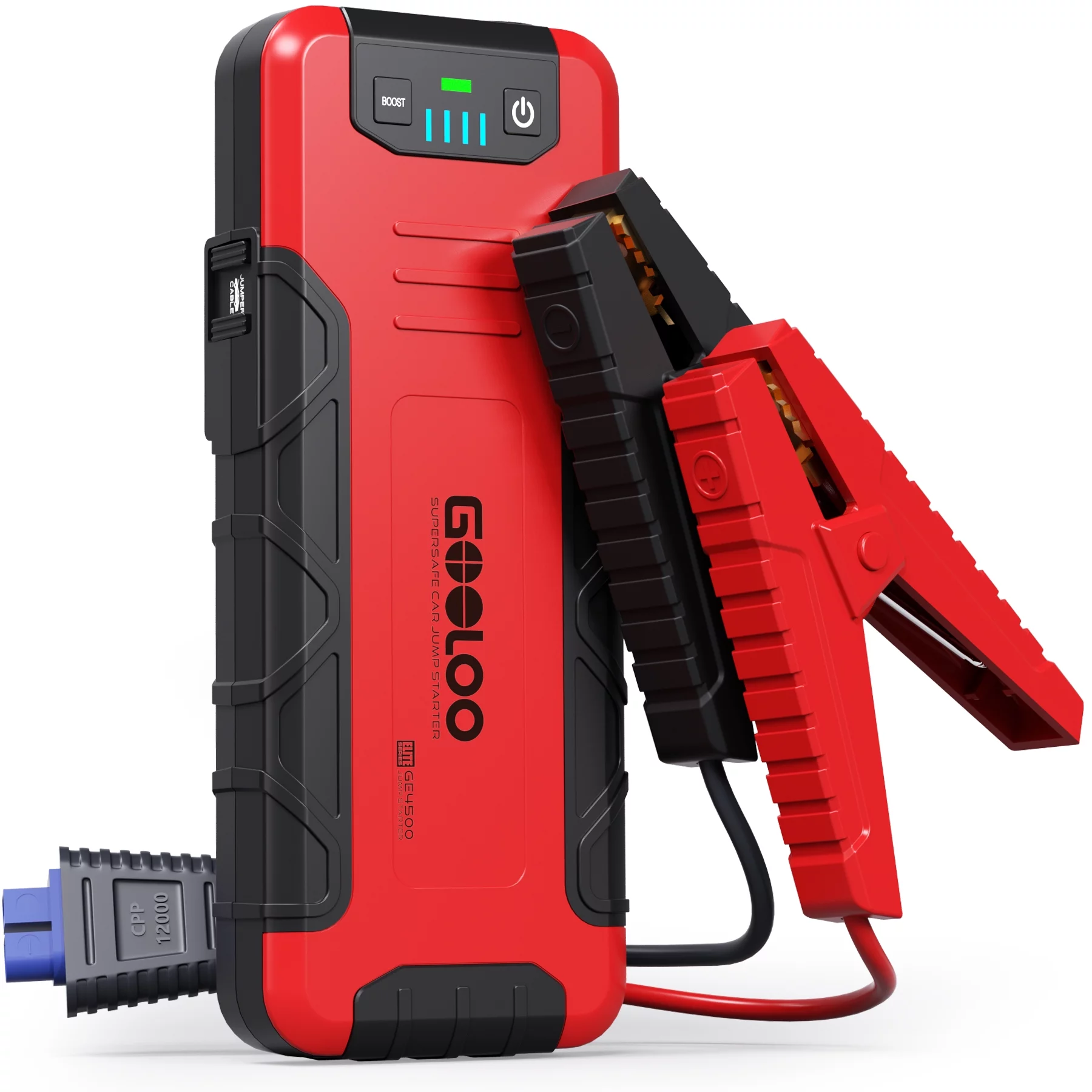 GOOLOO Car Battery Jump Starter,4500A Peak Jump Starter with USB Quick Charge (for 10L Gas or Up to 8L Diesel),GE4500 12V Jumper Pack with LED Light Powerful - Inhomebuy