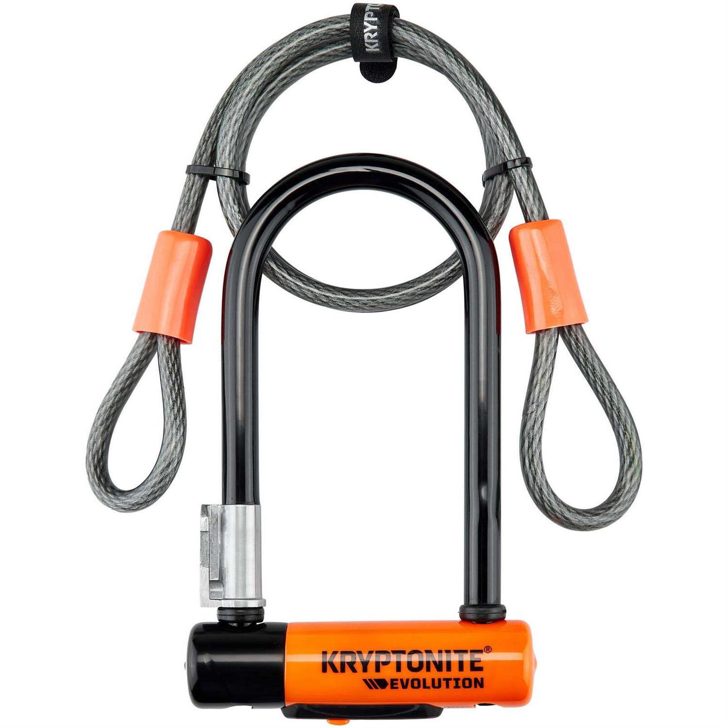 Kryptonite Evolution Mini 7 Lock with 4 Foot Kryptoflex Cable Combo - Inhomebuy