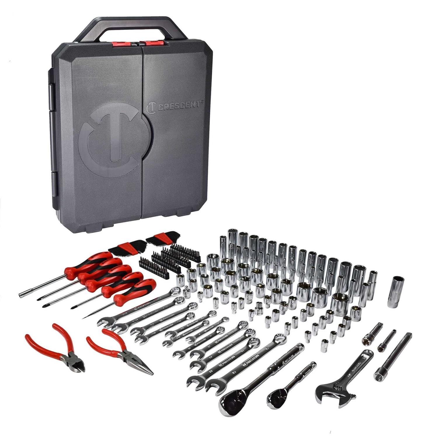 Crescent 180 Piece Professional Tool Set in Tool Storage Case - Inhomebuy