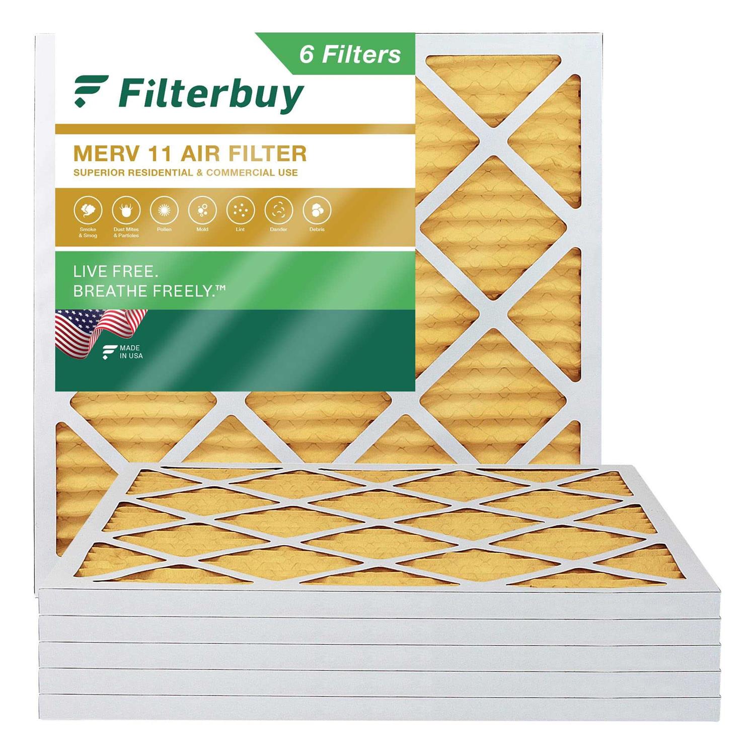 Filterbuy MERV 11 Pleated Hvac AC Furnace Air Filters - Inhomebuy