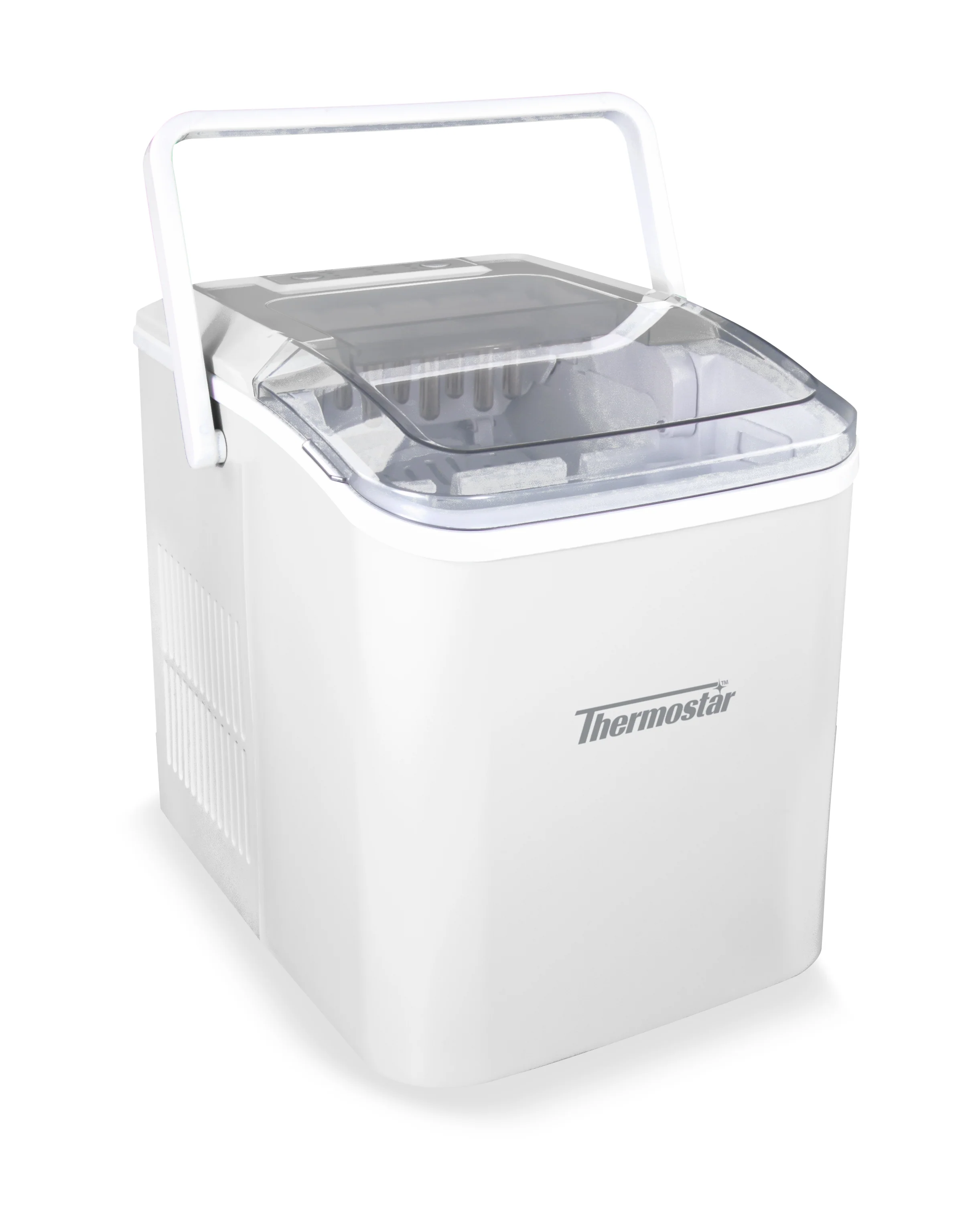 Thermostar 26-Pound Automatic Self-Cleaning Portable Countertop Ice Maker Machine With Handle - Inhomebuy