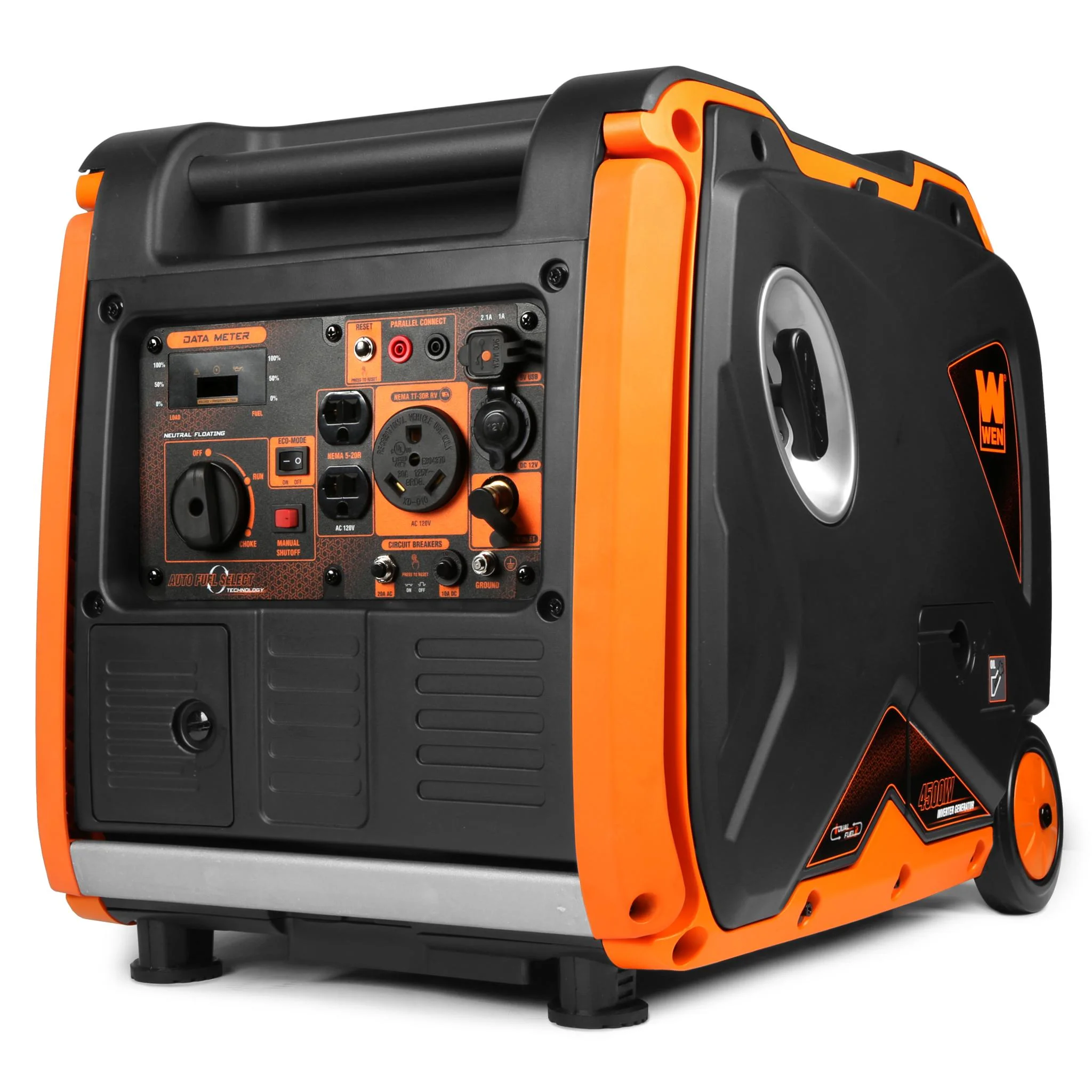 WEN Super Quiet 4500-Watt Dual Fuel RV-Ready Portable Inverter Generator with Fuel Shut-Off - Inhomebuy
