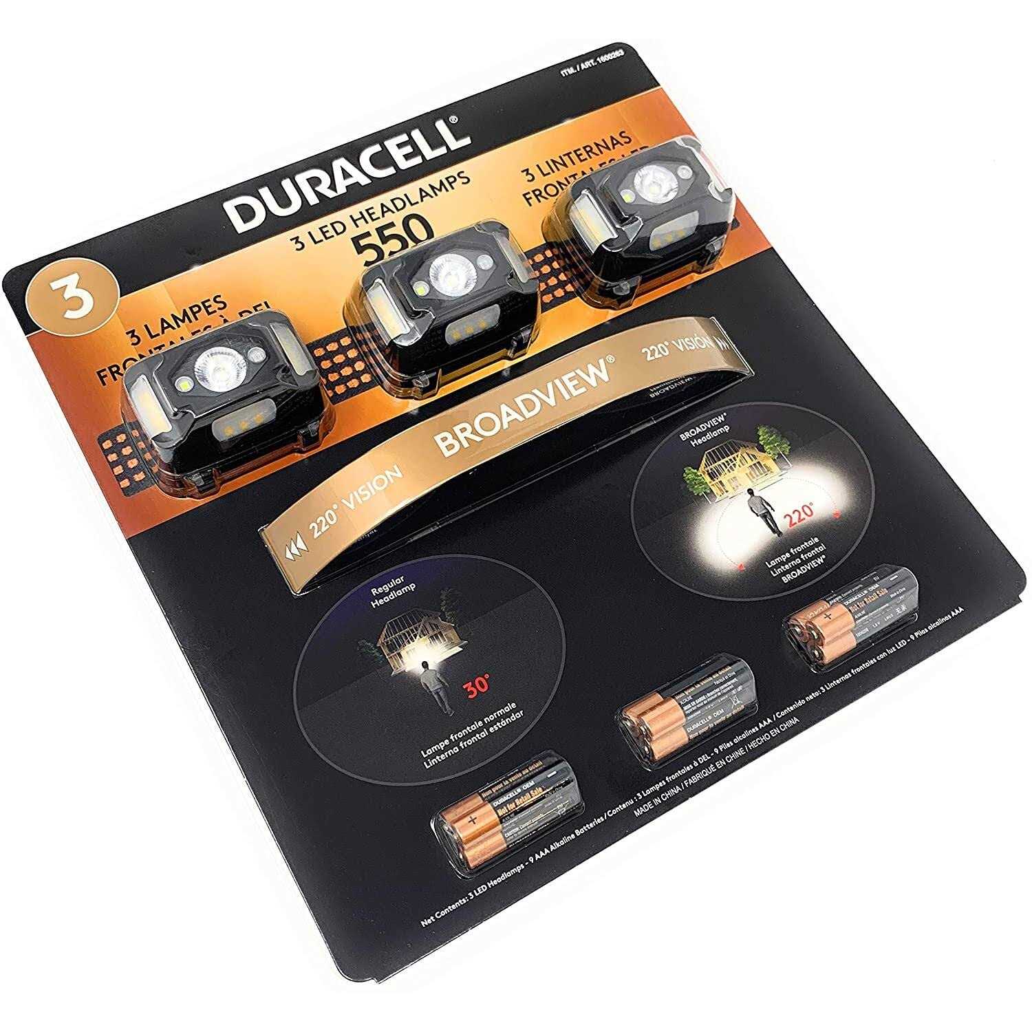 Duracell 2500 Lumens Flashlight Heavy Duty Compact LED Flashlight with AA Batteries - Inhomebuy