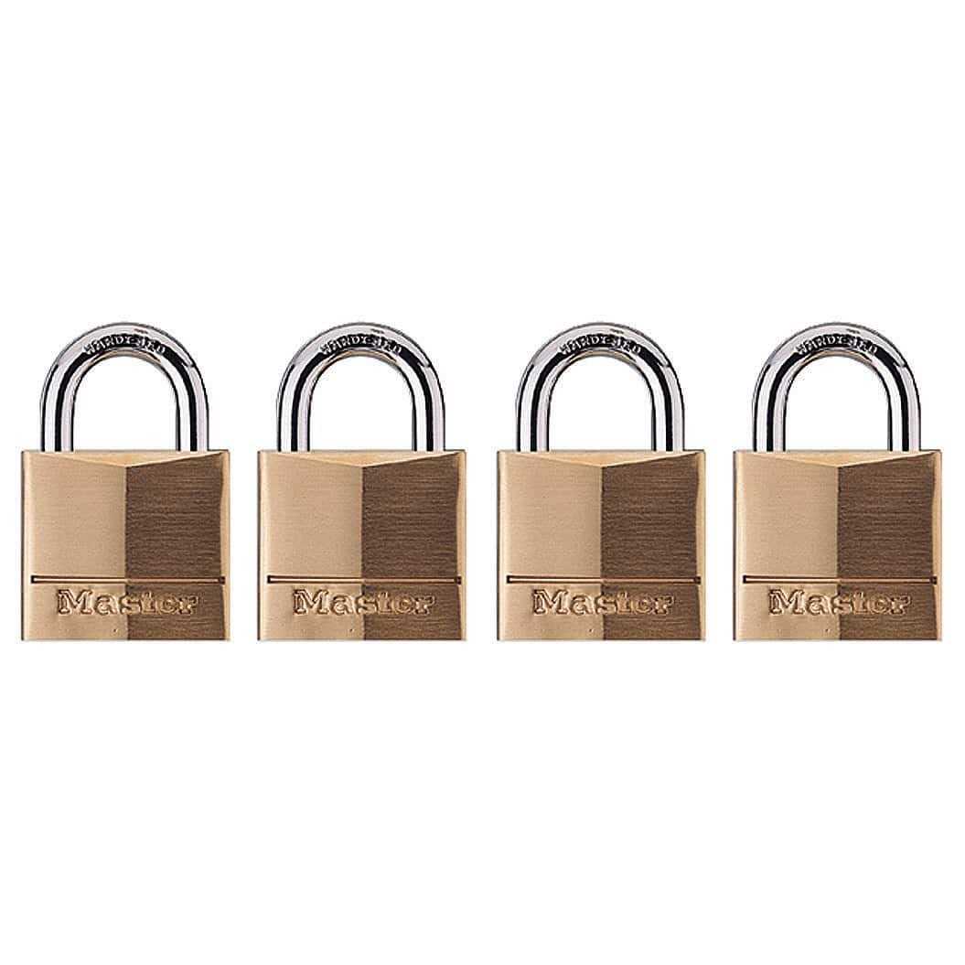 Master Lock 1177 Combination Padlock, Bottom, 4 Dial, Brass - Inhomebuy