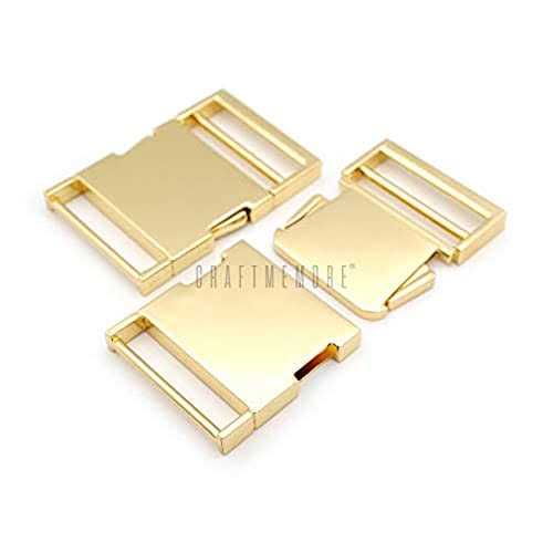 Craftmemore Metal Quick Side Release Buckle Quality Webbing Bag Clip Flat Lock Belt Strap Backpacks Collar Pack of 1 Buckle - Inhomebuy