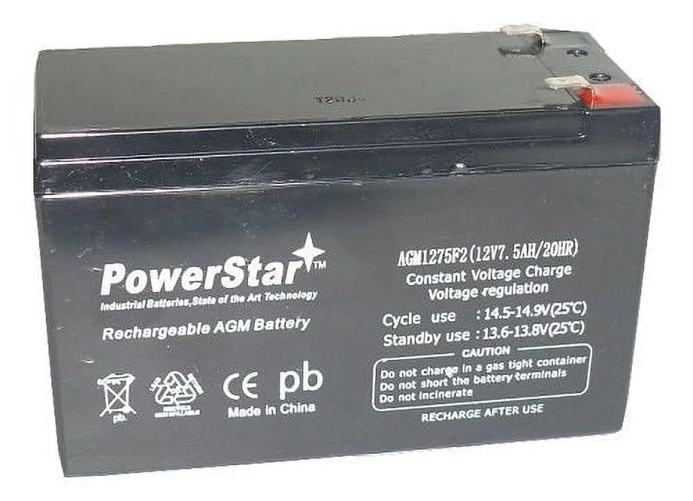 PowerStar AGM1275-2Pack03 12V 7.5 to 9Ah SLA Battery for Electric Scooters & Toy Car - Inhomebuy