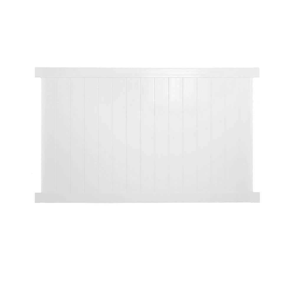 Weatherables Pembroke 4 ft. x White Vinyl Privacy Fence Panel - Inhomebuy