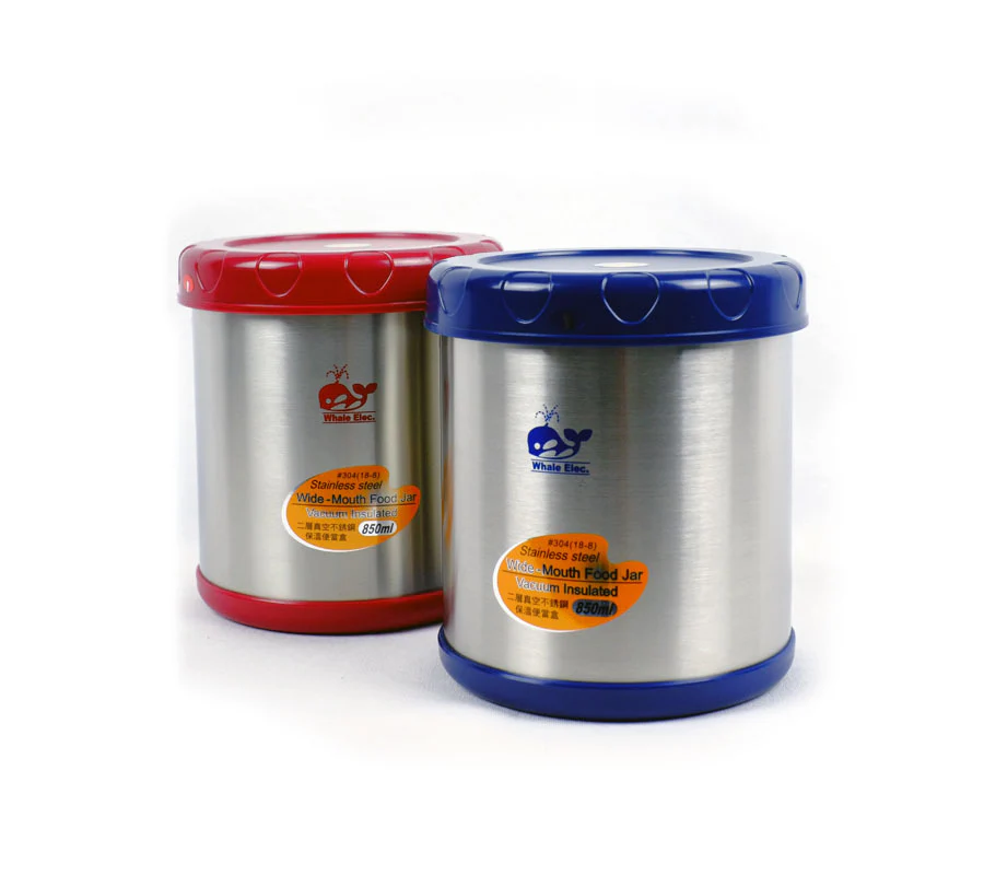 Whale / Sun Kung Thermal Lunch Kit |K850B| 0.85L with divider basket(Assorted color, red or blue), incl carrying bag - Inhomebuy