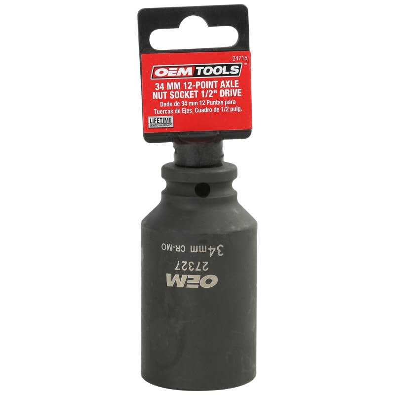 OEMTOOLS 0.50 in Drive 12-Pt 30mm Axle Nut Socket 24714 - Inhomebuy