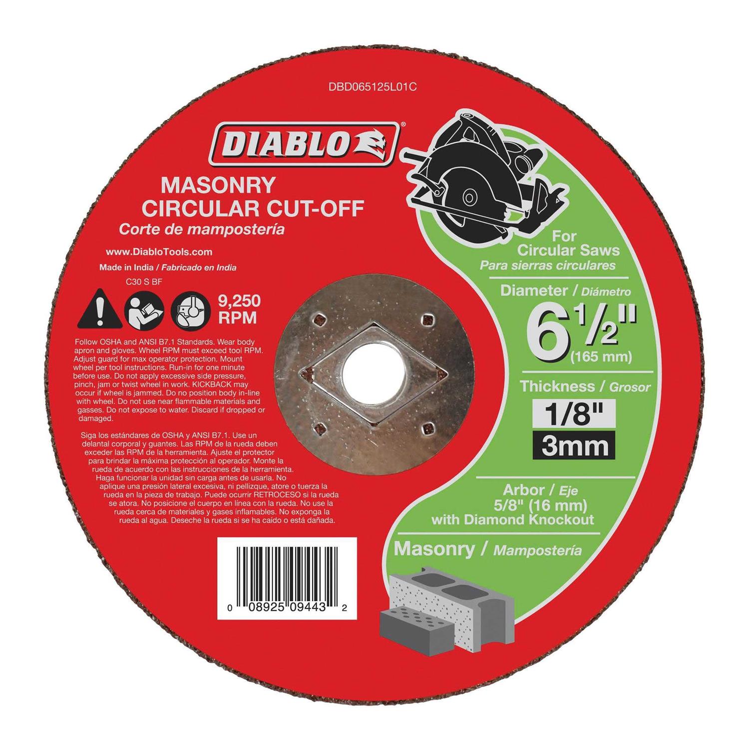 Diablo 6-1/2 Finishing Saw Blade 40 D0641X - Inhomebuy