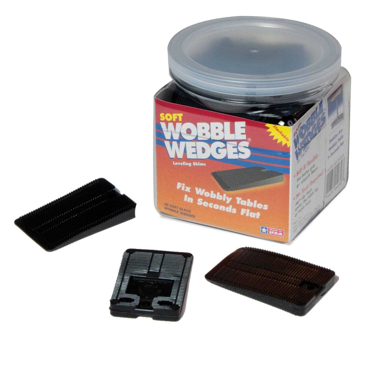 Wobble Wedges Flexible Plastic Shims, 30 Pack Multi-Purpose Shim Wedges for Home Improvement and Work - Inhomebuy