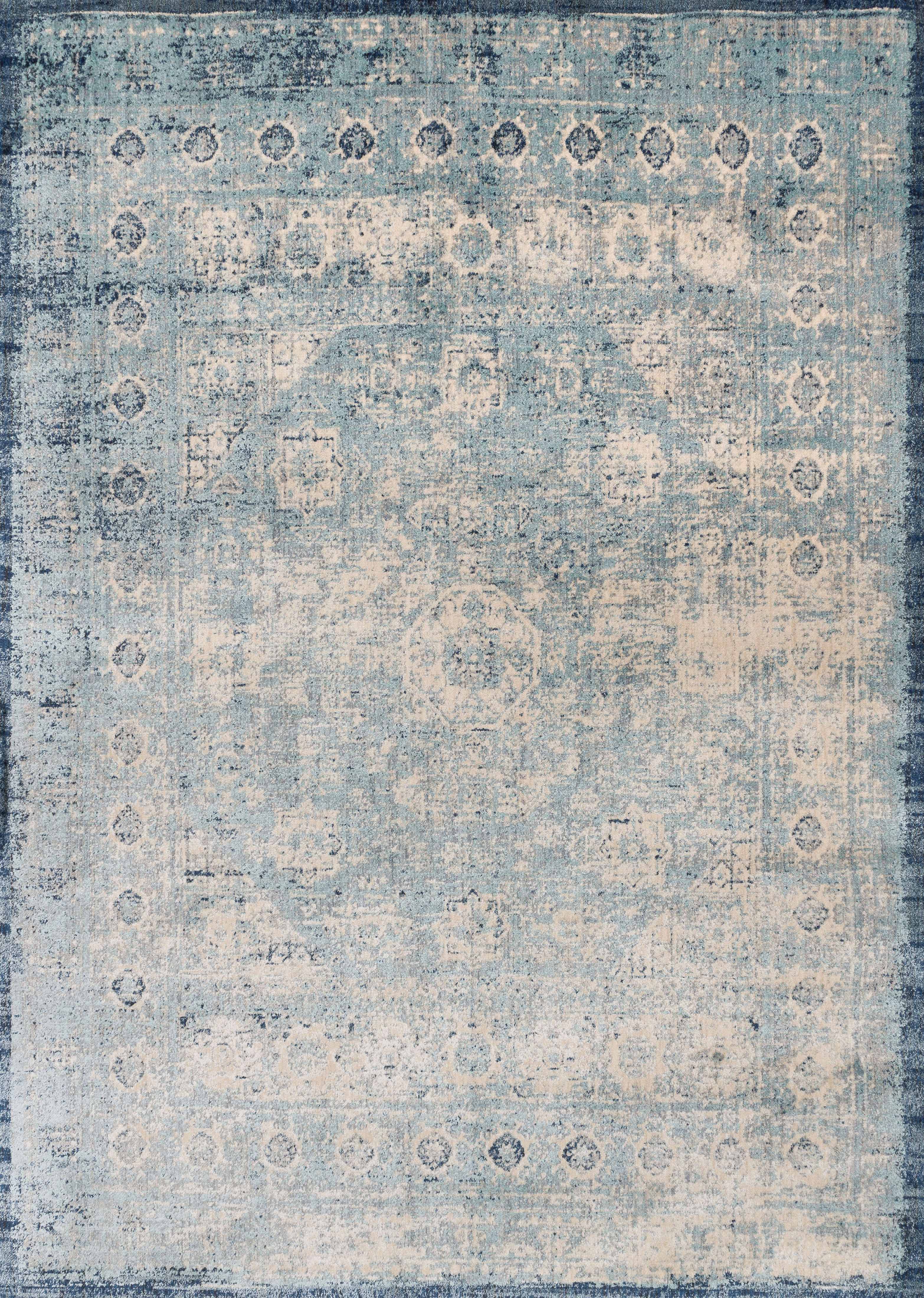 Loloi Rugs Anastasia Collection Rug in Lt. Blue, Ivory - 6'7