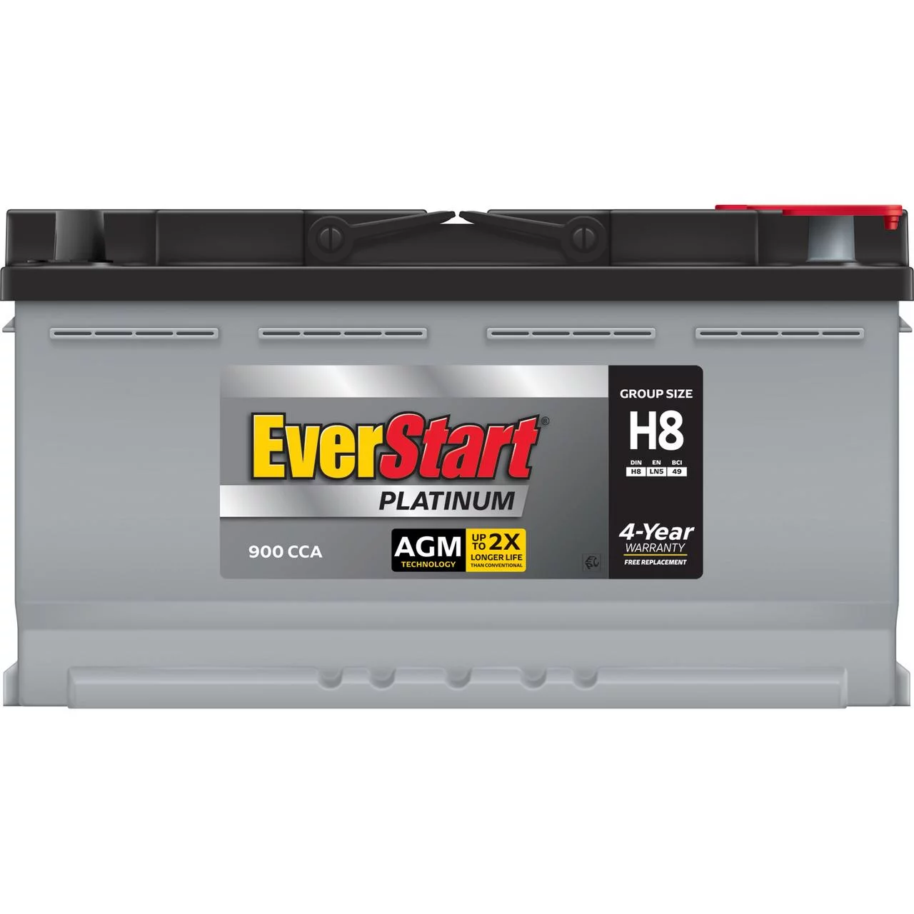 EverStart Platinum BOXED AGM Battery, Group Size H8 / LN5 / 49 12 Volt, 900 CCA - Inhomebuy