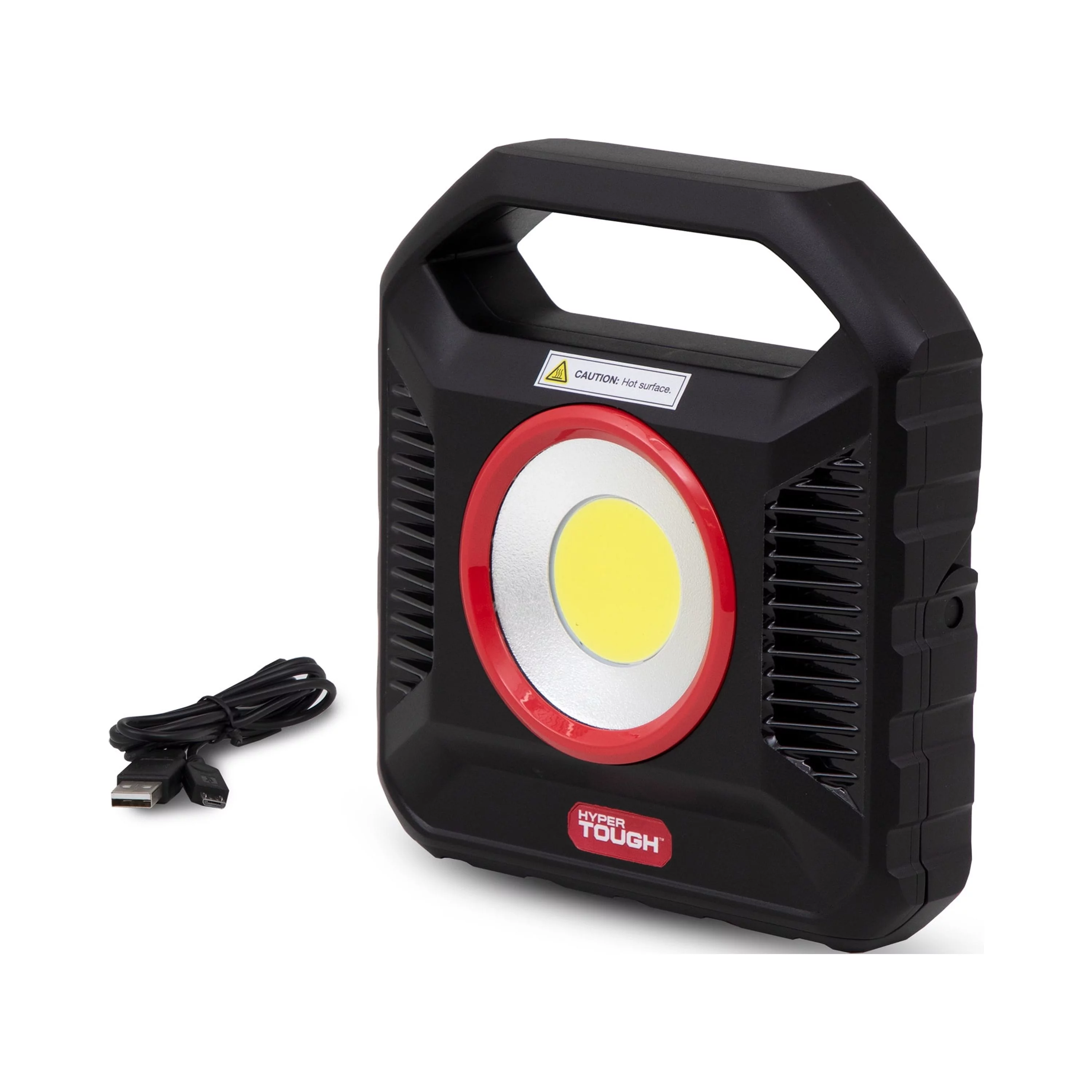 Hyper Tough 2300 Lumen LED Rechargeable Portable Work Light, Red, Black, 3 Modes - Inhomebuy