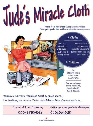 Jude's Miracle Cloth 2pk White/Blue | JMC2PK - Inhomebuy