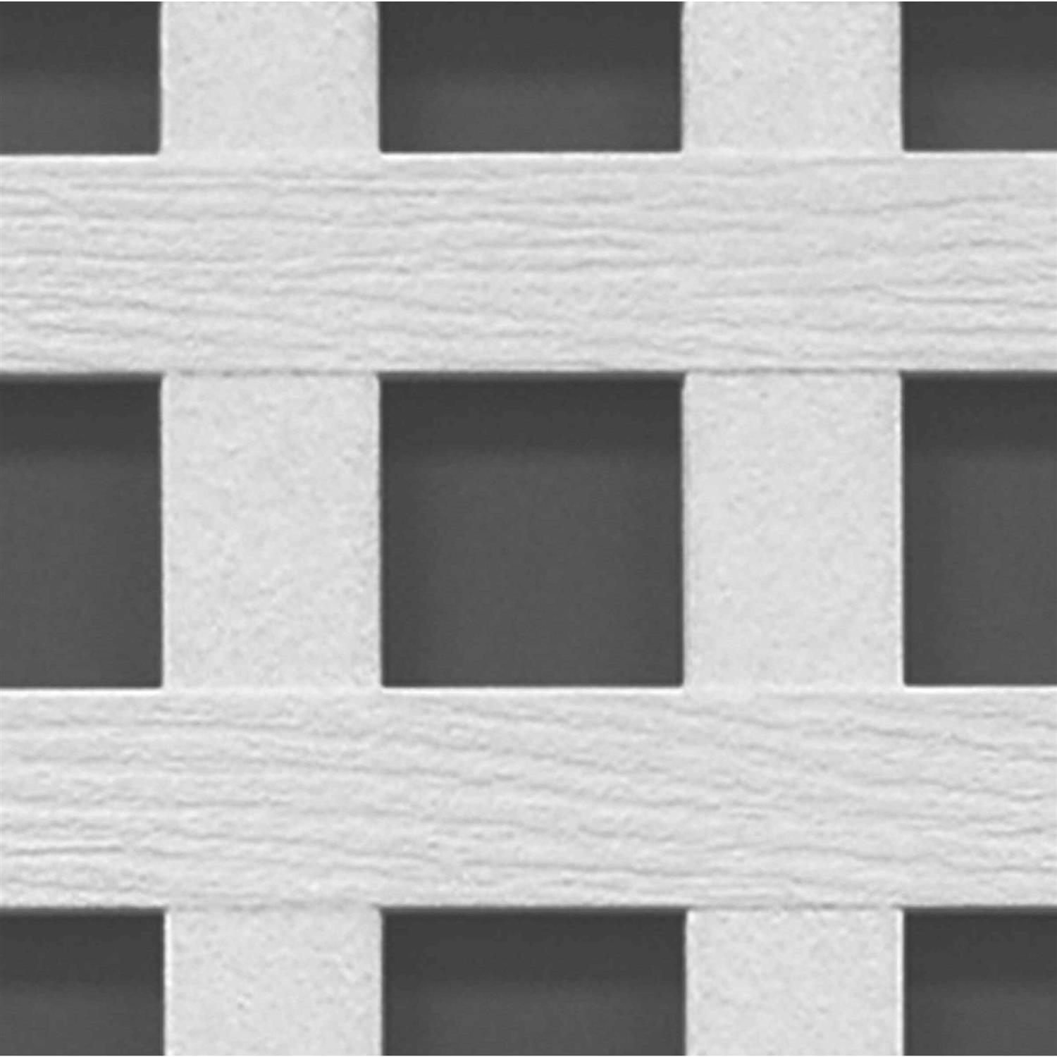 Veranda 4 ft. x 8 ft. White Privacy Diamond Vinyl Lattice 73004042 - Inhomebuy