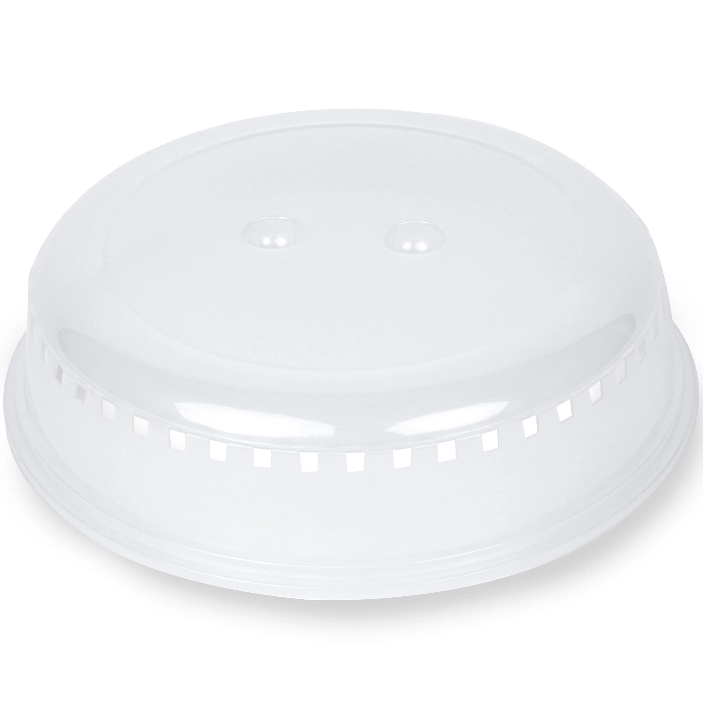 HomeCraft 10-Inch Microwave Plate Cover Shield with Insert Handles & Ventilation, Clear - Inhomebuy