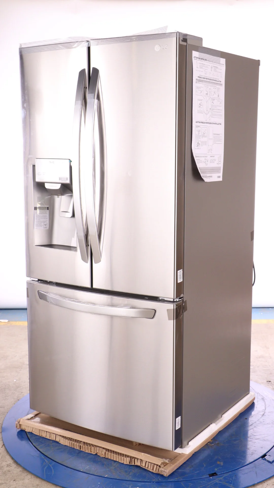 LG 33 IN. 25 CU. FT. SMUDGE-RESISTANT STAINLESS-STEEL FRENCH DOOR REFRIGERATOR WITH SMARTHINQ WI-FI - Inhomebuy