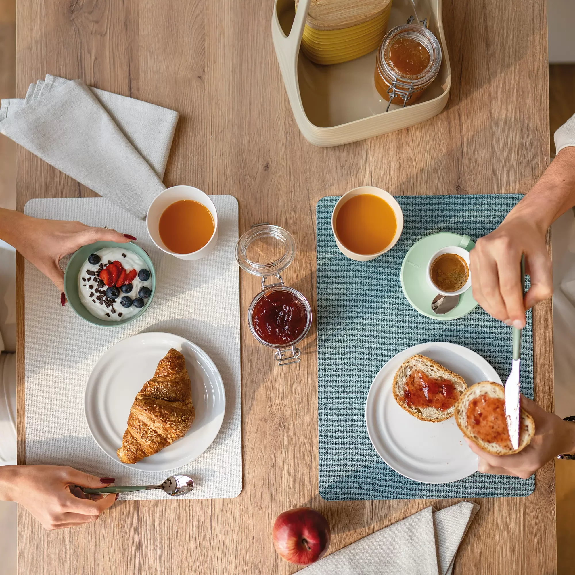 Fiber Reversible Place Mat Milk White - Inhomebuy