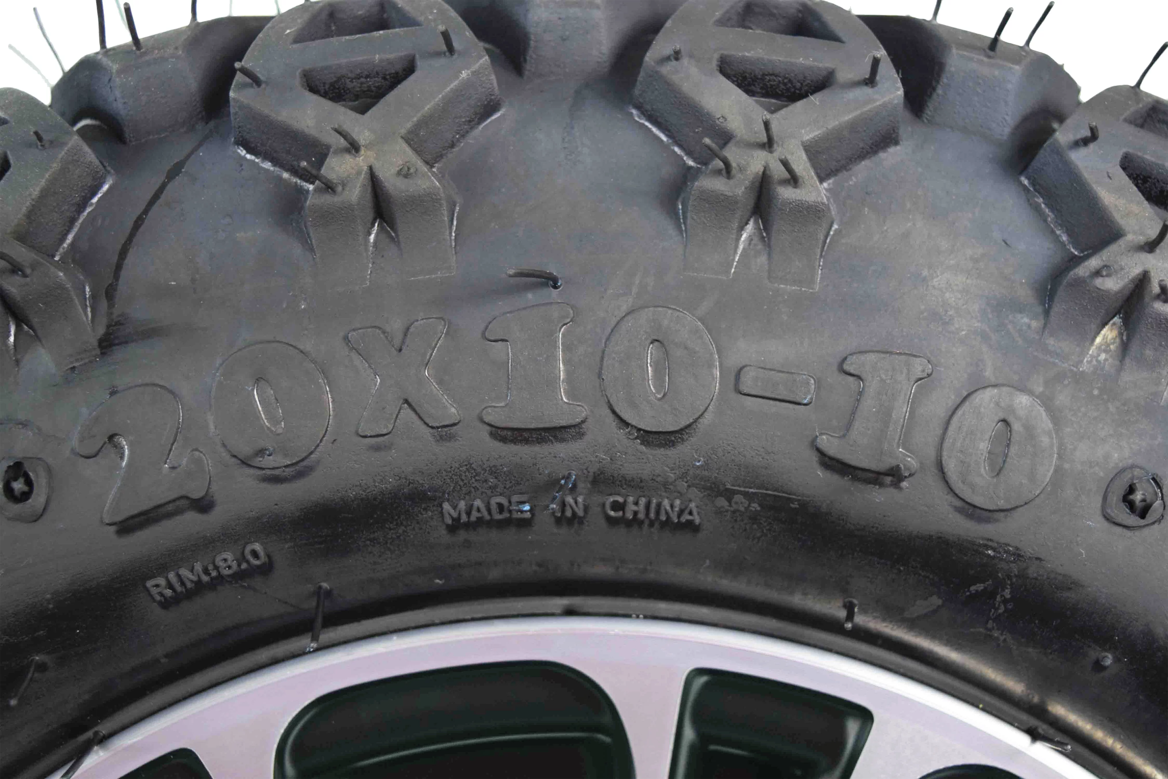 MASSFX 20x10-10 Golf Cart Turf Tire & Black Wheel Kit A238 10x7 4/101.6 - Inhomebuy