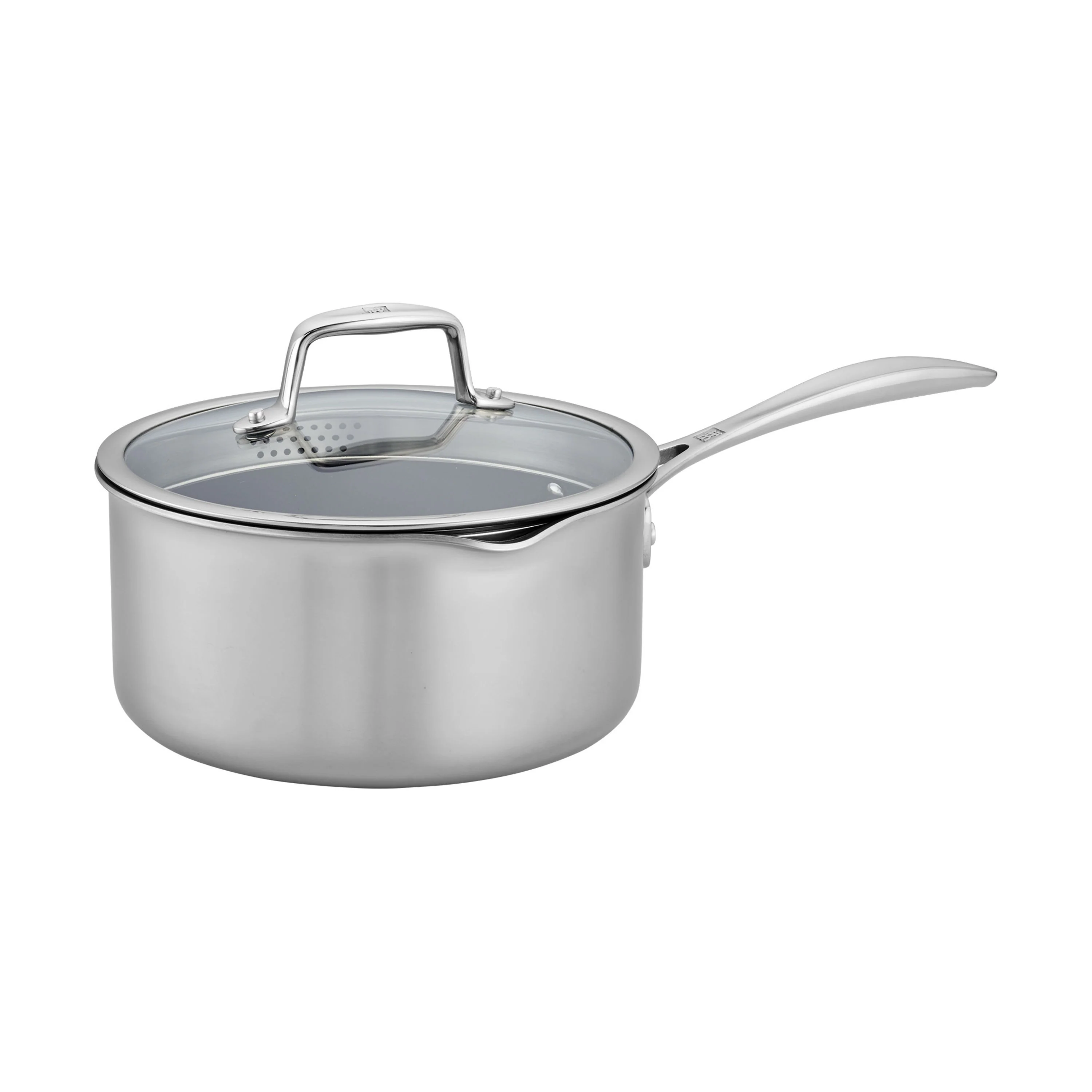 ZWILLING 3 Qt. Stainless Steel Ceramic Non-Stick Sauce Pan, Clad CFX Series - Inhomebuy