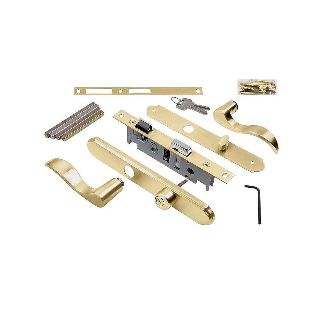 Wright Products Vmt115pb Brass Serenade Style Mortise Set - Inhomebuy