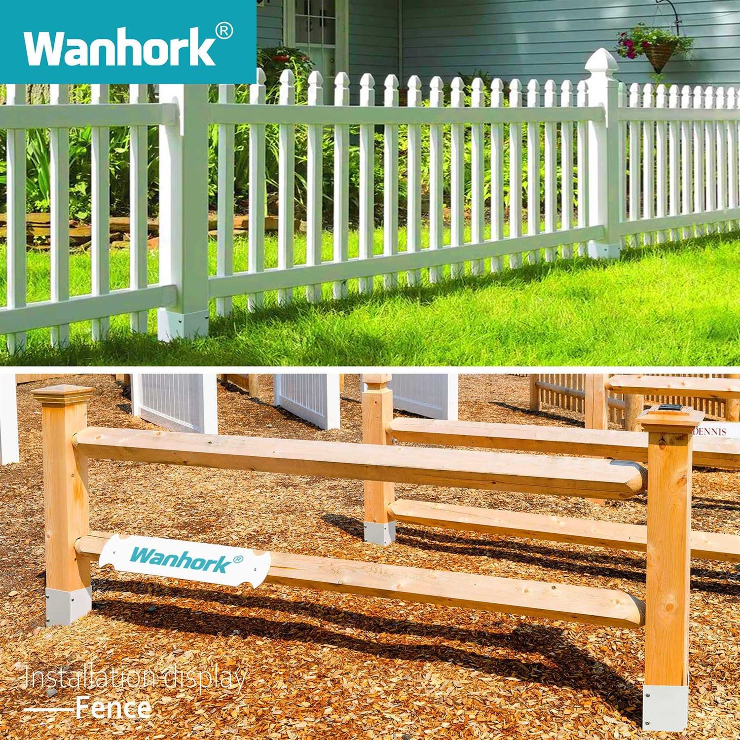 WamBam Fence Wambam No-Dig Bl19101 Nantucket Picket Vinyl Fence - Inhomebuy