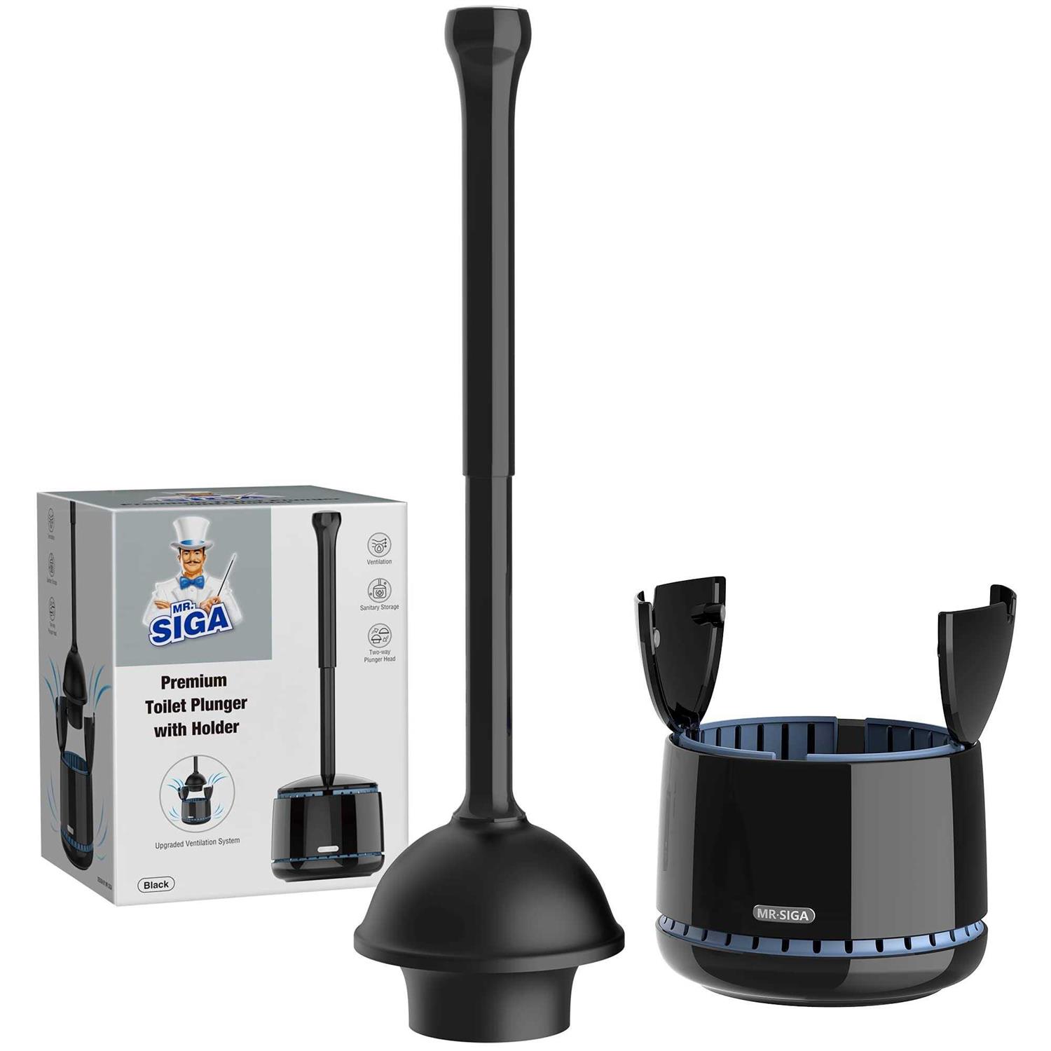 MR.SIGA Toilet Plunger and Bowl Brush Combo for Bathroom Cleaning - Inhomebuy