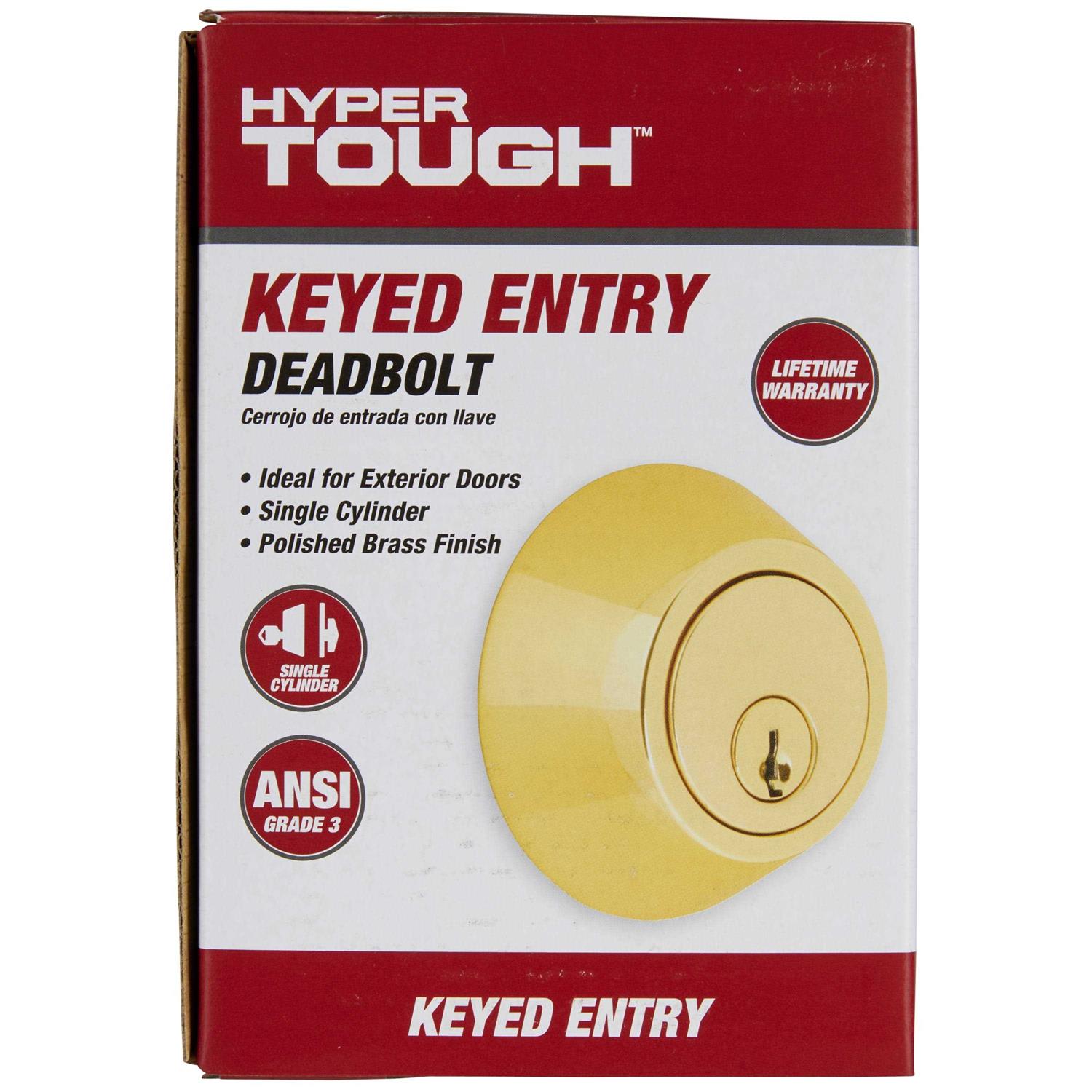 Hyper Tough Keyed Entry Single Cylinder Deadbolt - Inhomebuy