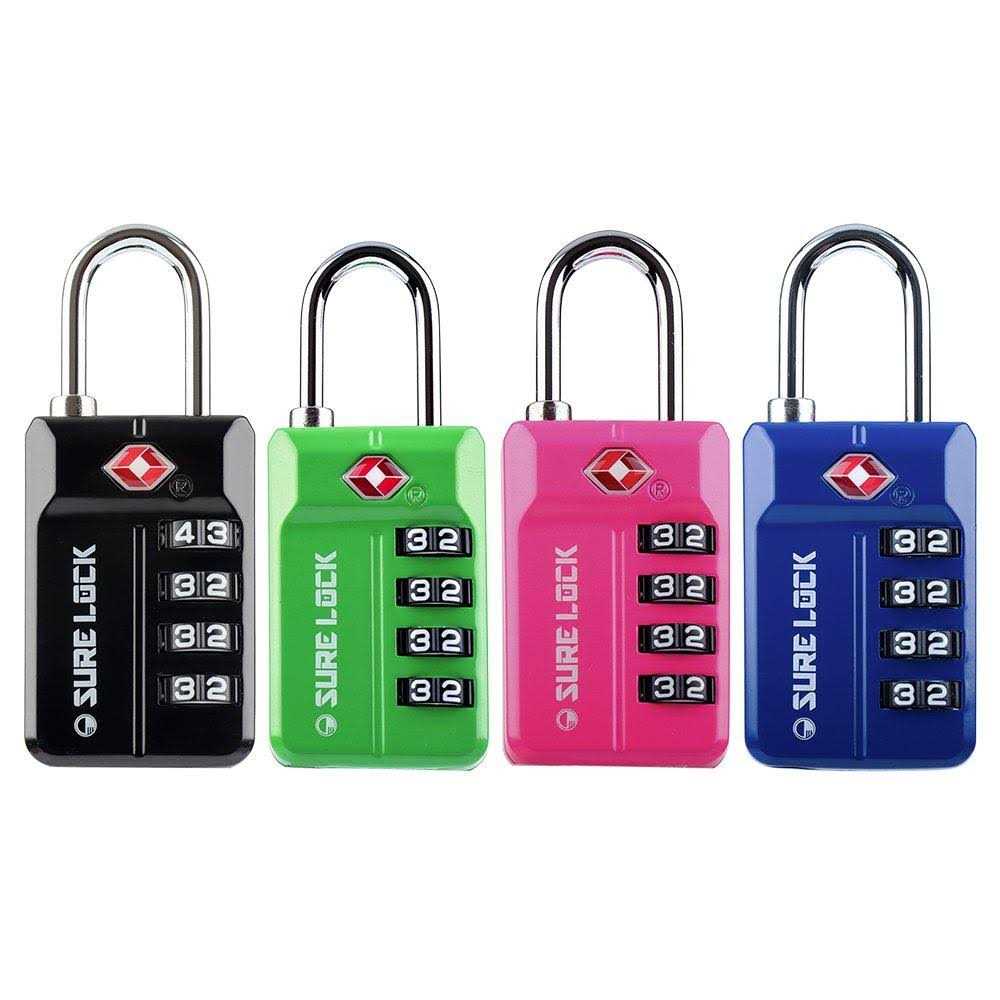 SURE LOCK Tsa Approved Travel Luggage Locks Open Alert Combination Lock for School Office Gym Locker,Toolbox - Inhomebuy