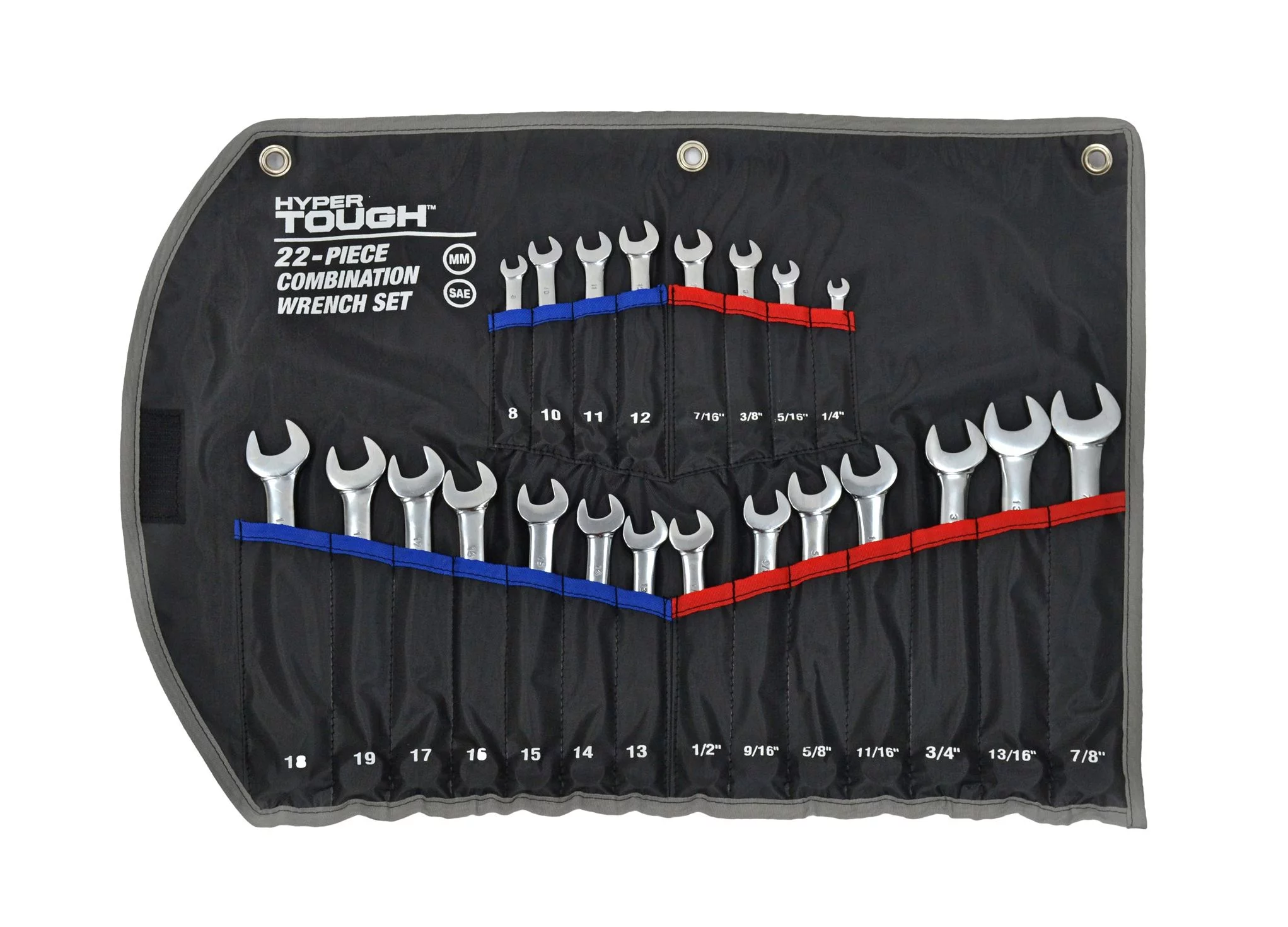 Hyper Tough 22 Pc Combination Wrench Set - Inhomebuy