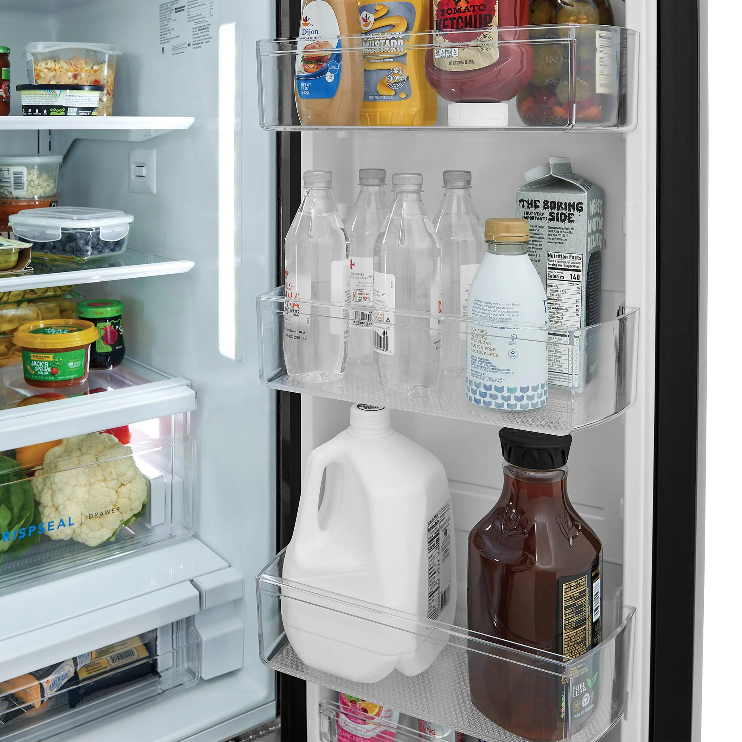 FRIGIDAIRE 36 IN. 27.8 CU.FT. BLACK STAINLESS STEEL FRENCH DOOR REFRIGERATOR WITH ICE AND WATER DISP - Inhomebuy