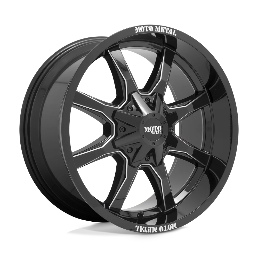 Moto Metal Cast Aluminum Rim MO970 20X10 5X5.0/5.5 G-BLK MILL SPK 12MM, MO970210353B12 - Inhomebuy