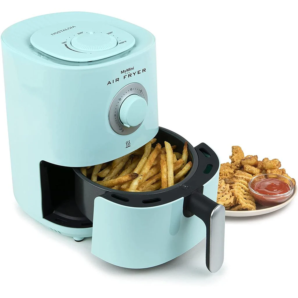 MyMini Personal 1-Quart Air Fryer, Aqua - Inhomebuy
