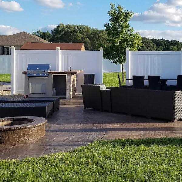 Weatherables 5 in. x 5 in. x Vinyl Fence Post - Inhomebuy