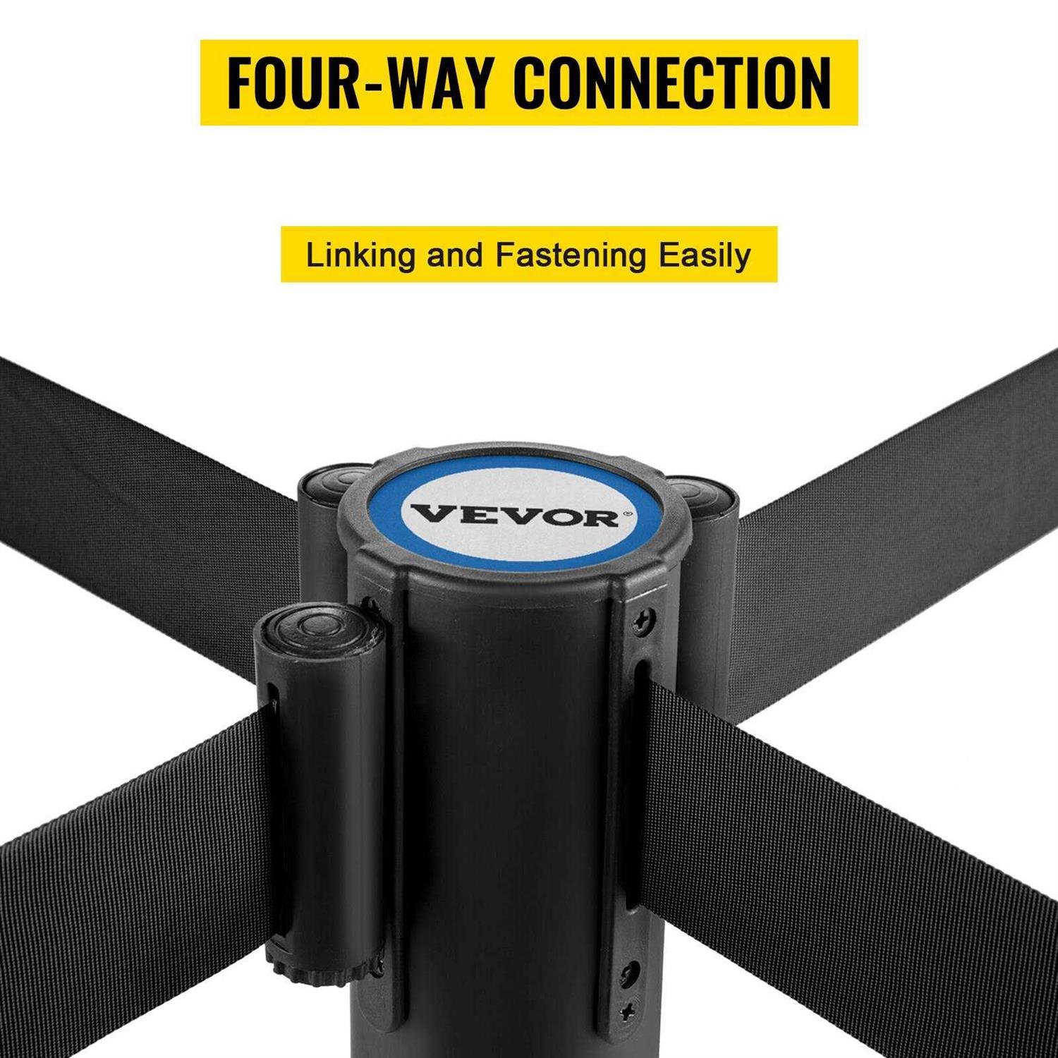 VEVOR Crowd Control Stanchion Set of 6 Pieces Stanchion Set Stanchion Set with 5 ft/1.5 GLZHSHRSJTHG69AV4V0 - Inhomebuy