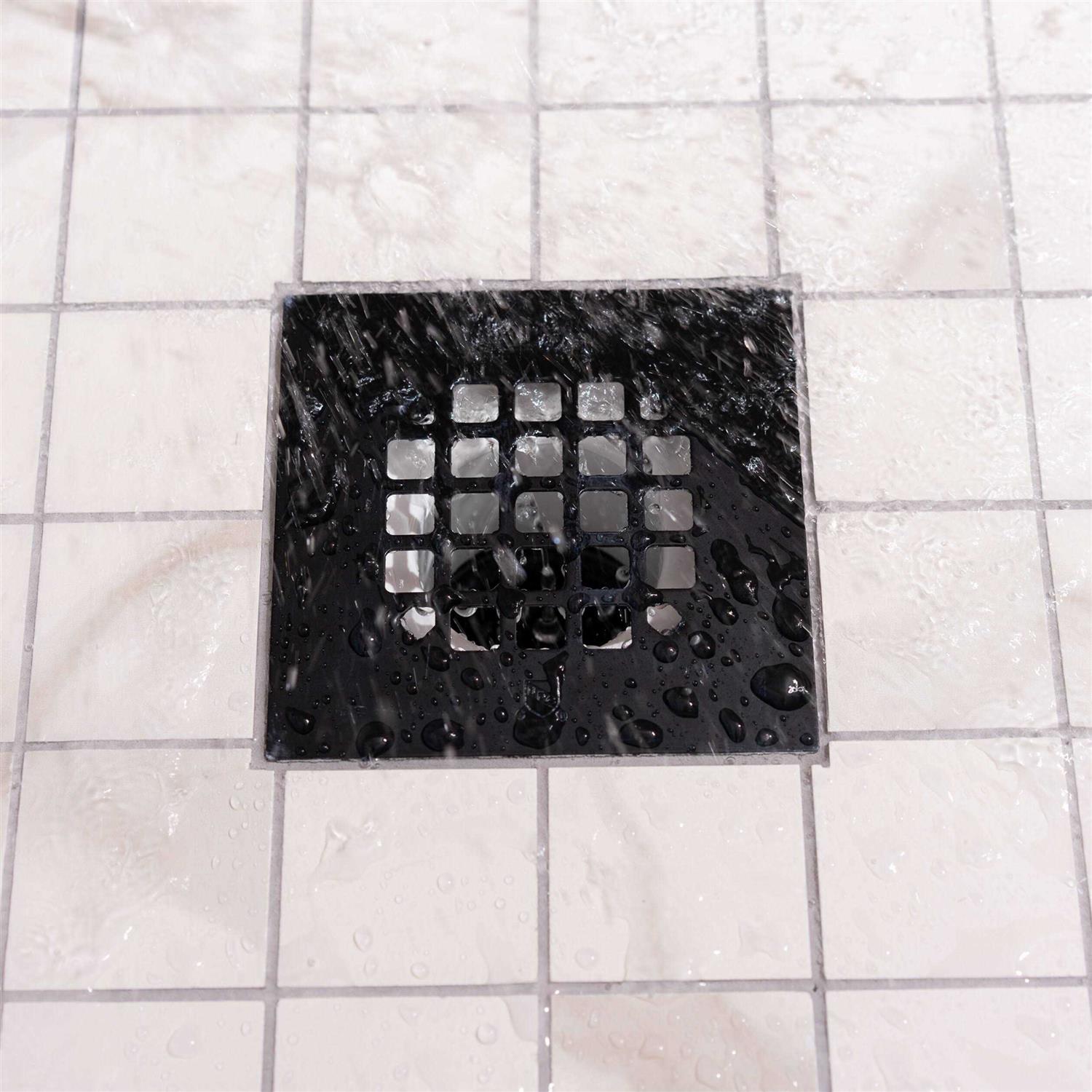 Oatey 4-1/4 in. Snap-Tite Universal Square Shower Strainer - Inhomebuy