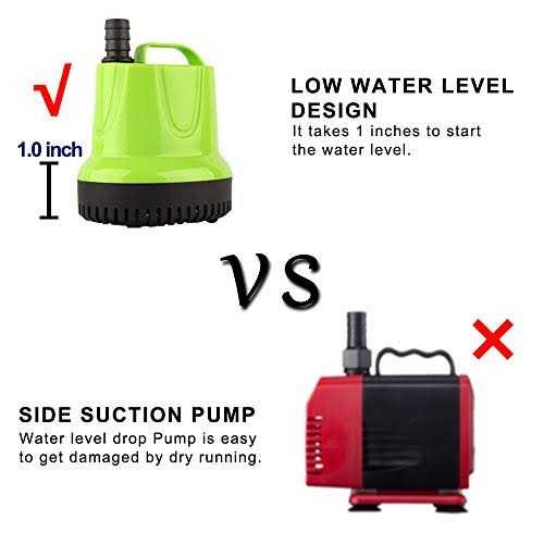 FREESEA Gph Submersible Water Pump for Pond Aquarium Hydroponics Fish Tank Fountain Waterfall - Inhomebuy