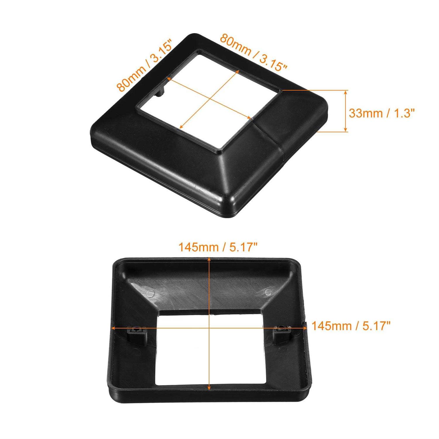 Unique Bargains Deck Post Base Cover 6Pcs Split Style Post Bracket Post Base - Inhomebuy