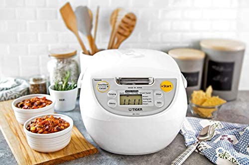 Tiger Rice Cooker: 5.5 cup, multi-function, white | JBV-S10U - Inhomebuy