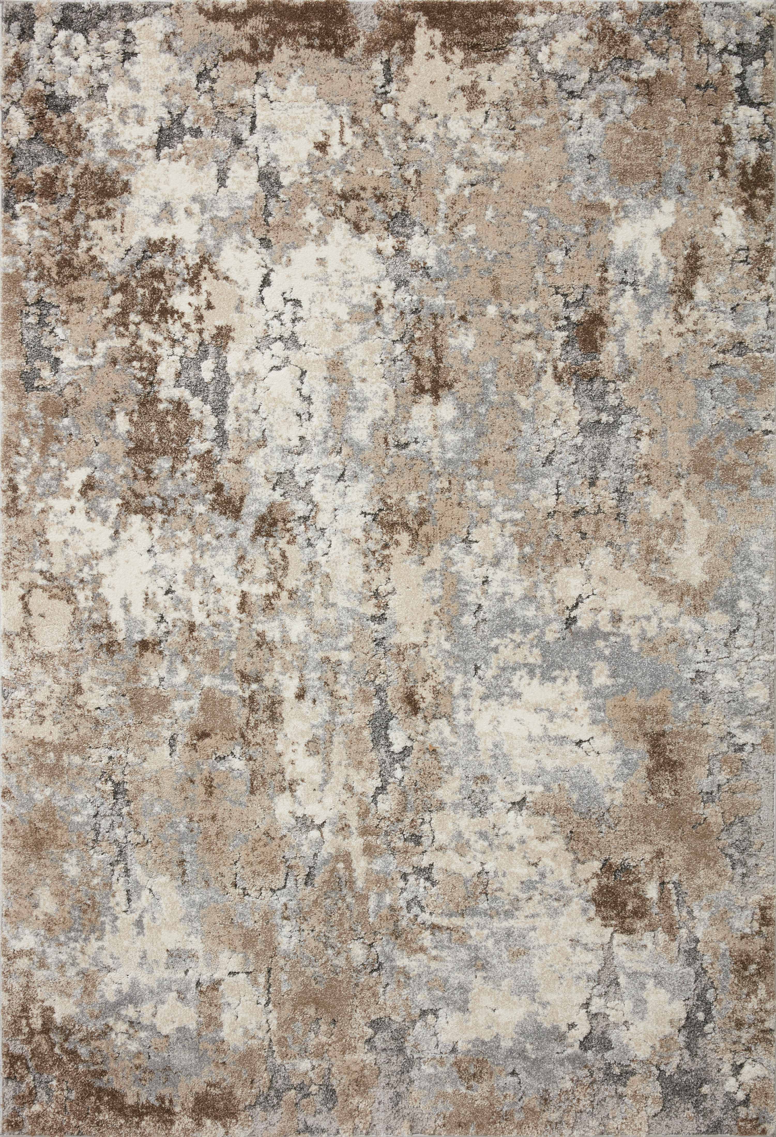 Loloi Rugs Theory Collection Rug in Dove, Bark - 9'6