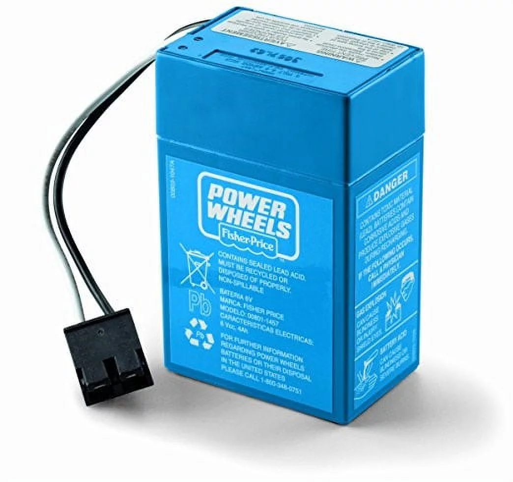 Power Wheels 6-volt Rechargeable Replacement Battery for Ride-Ons - Inhomebuy