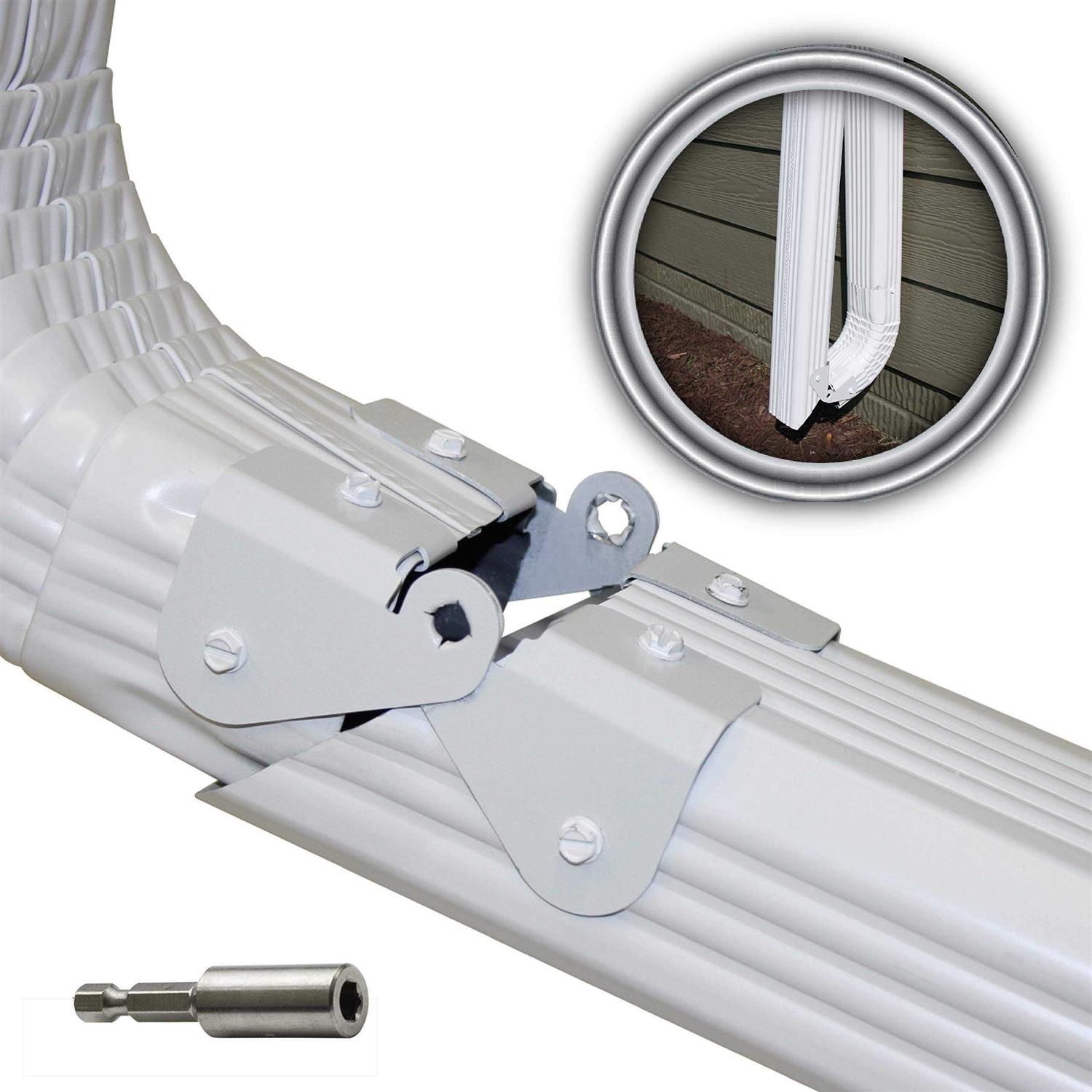 Zip Hinge Plus Made in The USA Gutter Extension Hinges - Inhomebuy