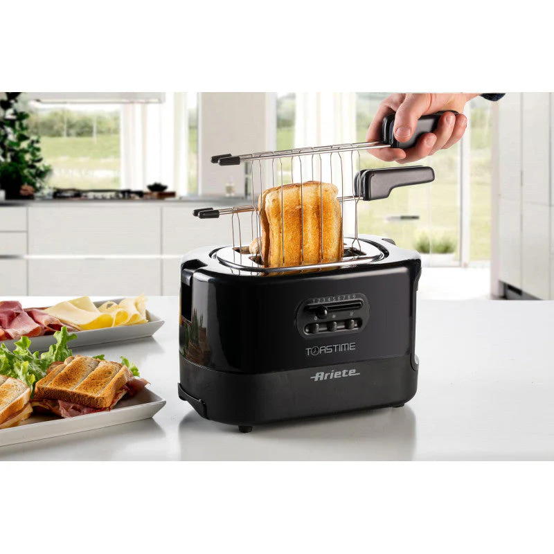Toaster With Tongs For 2 Slices 700W Grey - Inhomebuy