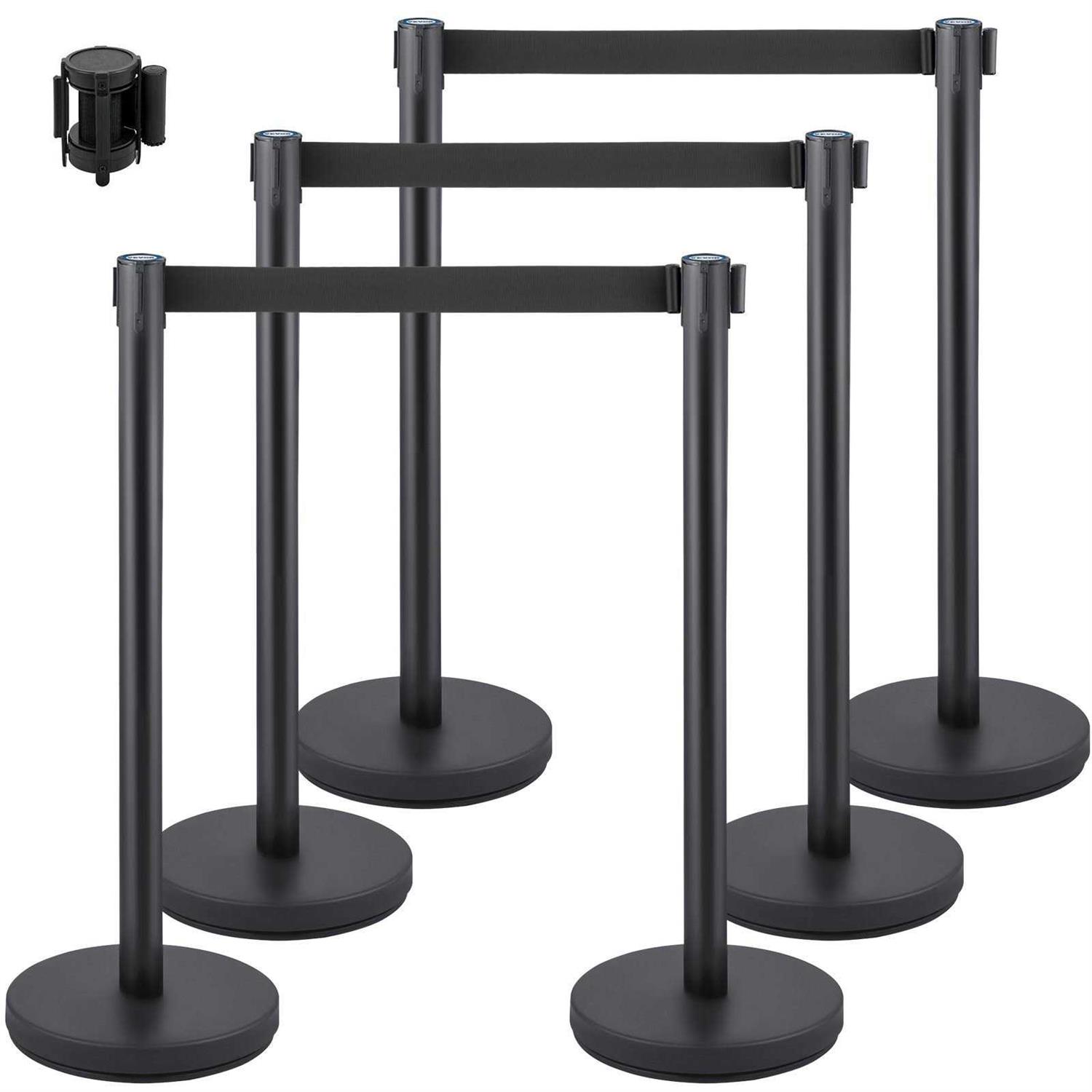 VEVOR Crowd Control Stanchion Set, Stanchion Set with 6.6 ft/2 m - Inhomebuy