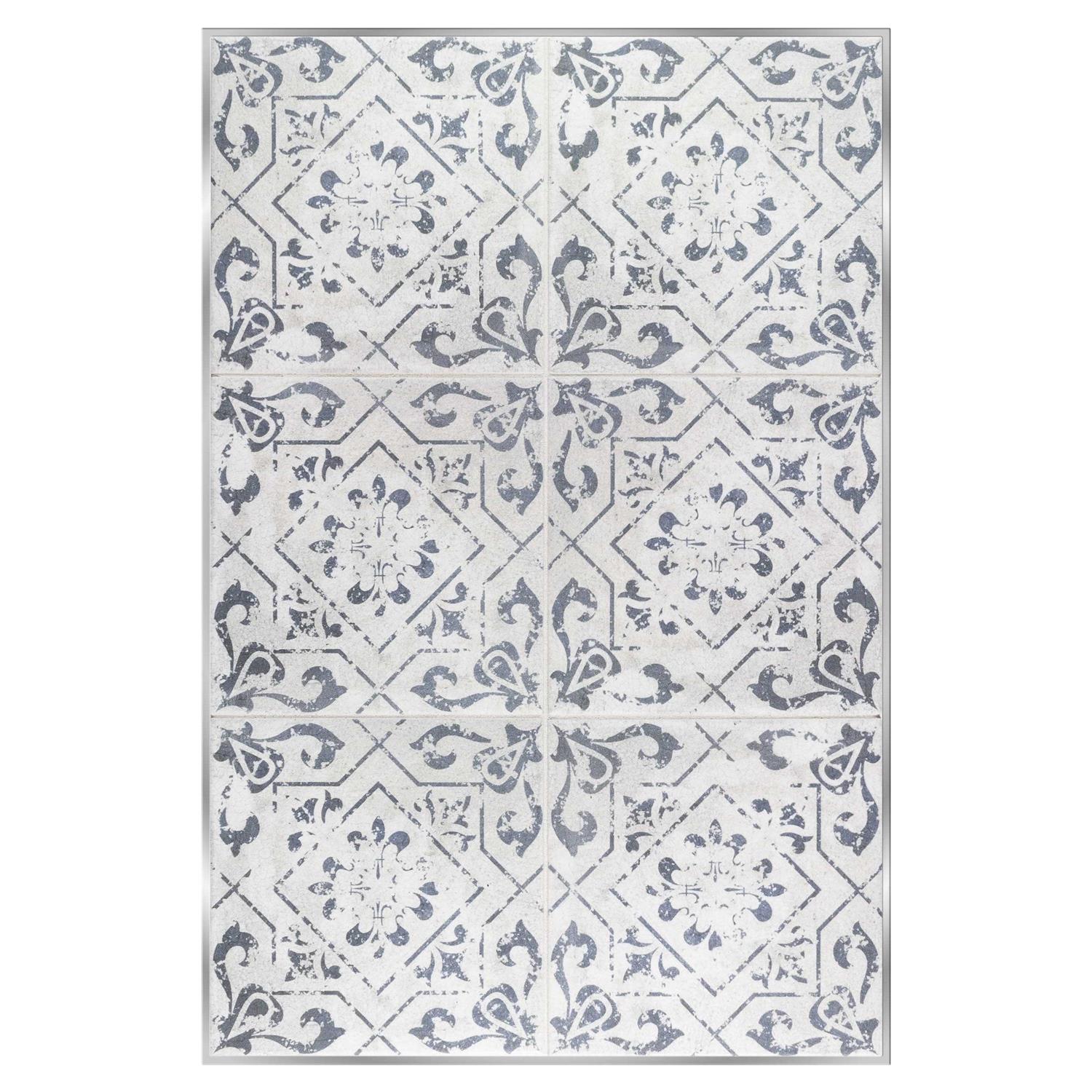 Mosaic Tile Outlet Deco Patterned Black Gray White Matte Porcelain Tile - Inhomebuy