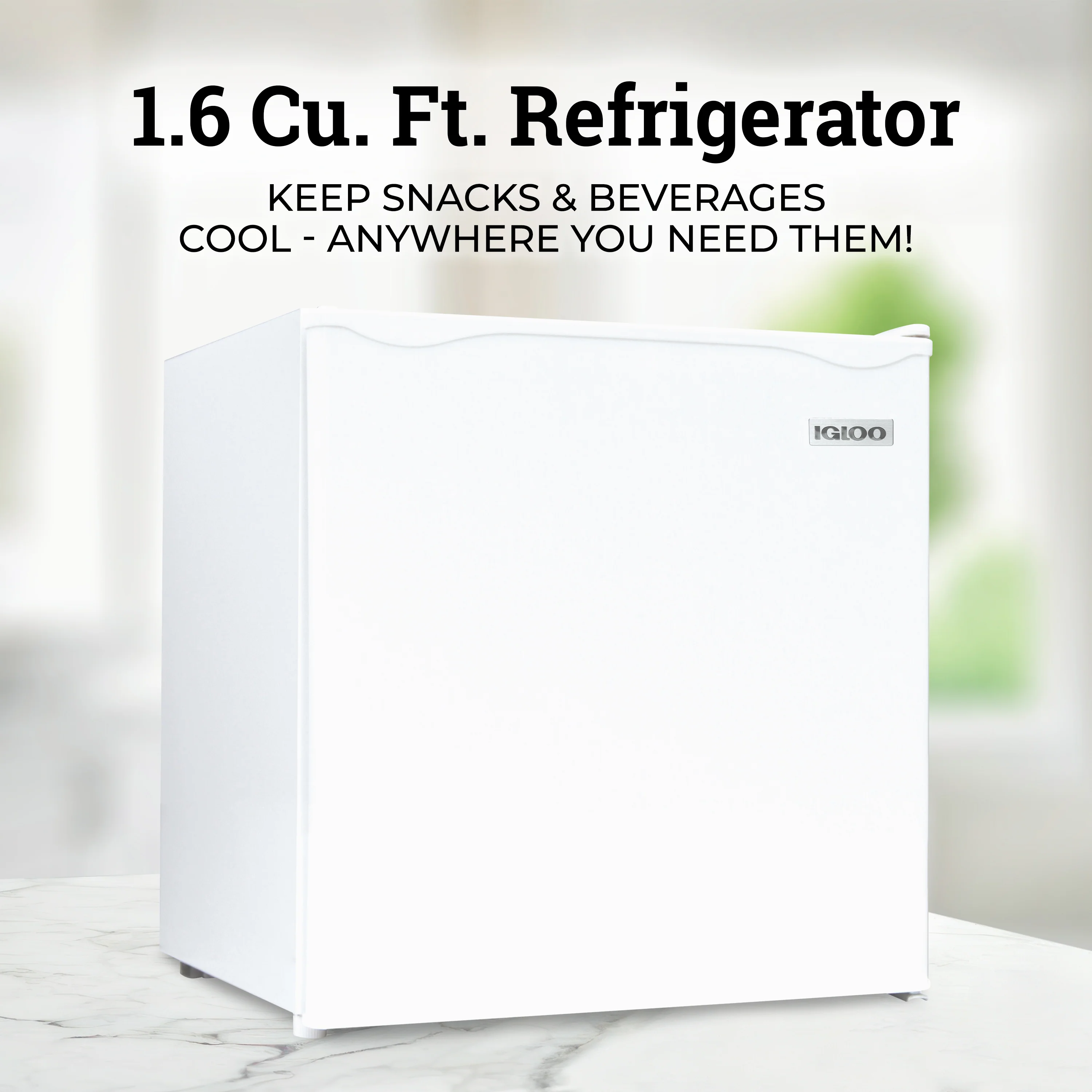Igloo 1.6 Cu.Ft. Refrigerator With Freezer, White - Inhomebuy