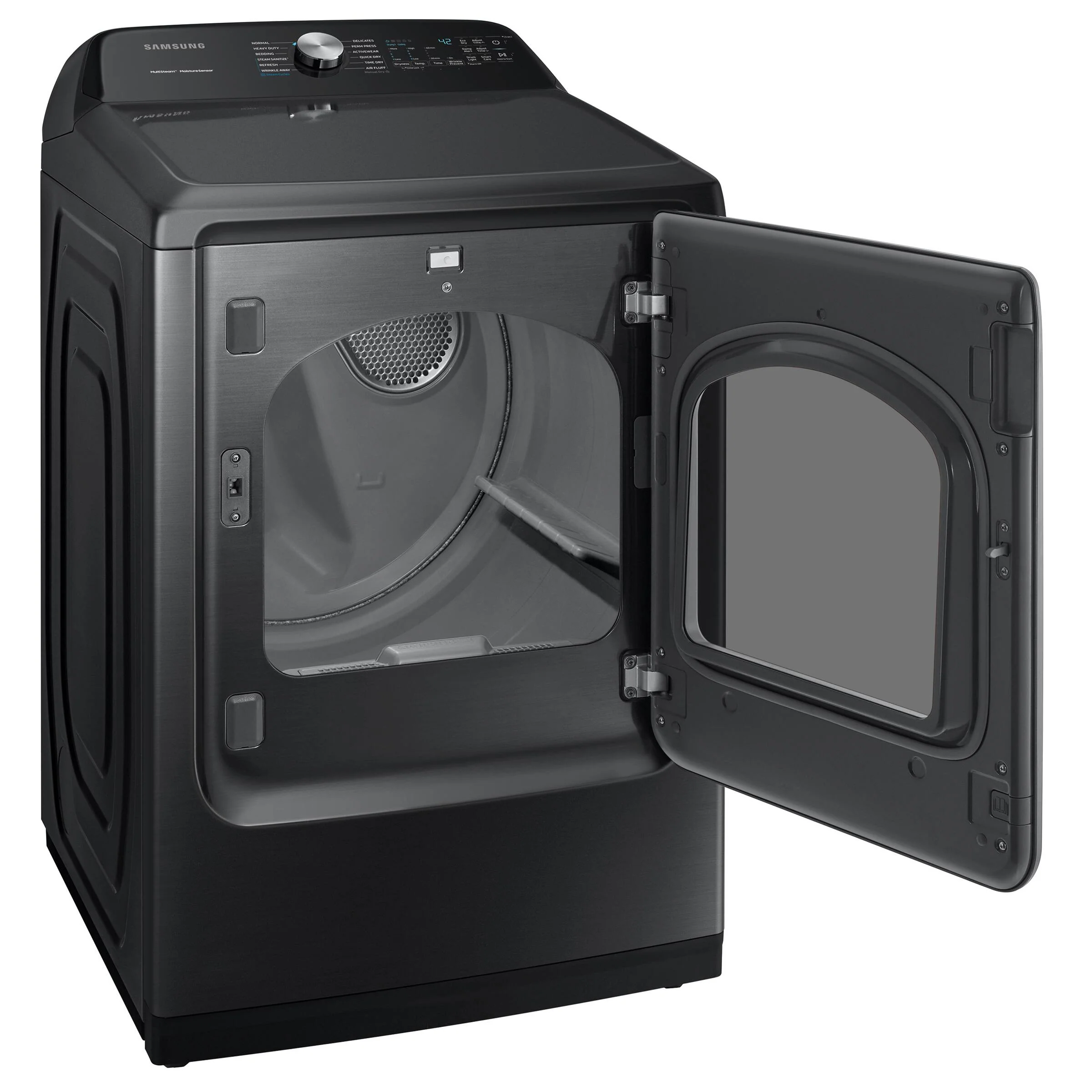 SAMSUNG 27 IN. 7.4 CU. FT. BLACK STAINLESS STEEL ELECTRIC DRYER WITH STEAM SANITIZE+ TECHNOLOGY - DV - Inhomebuy