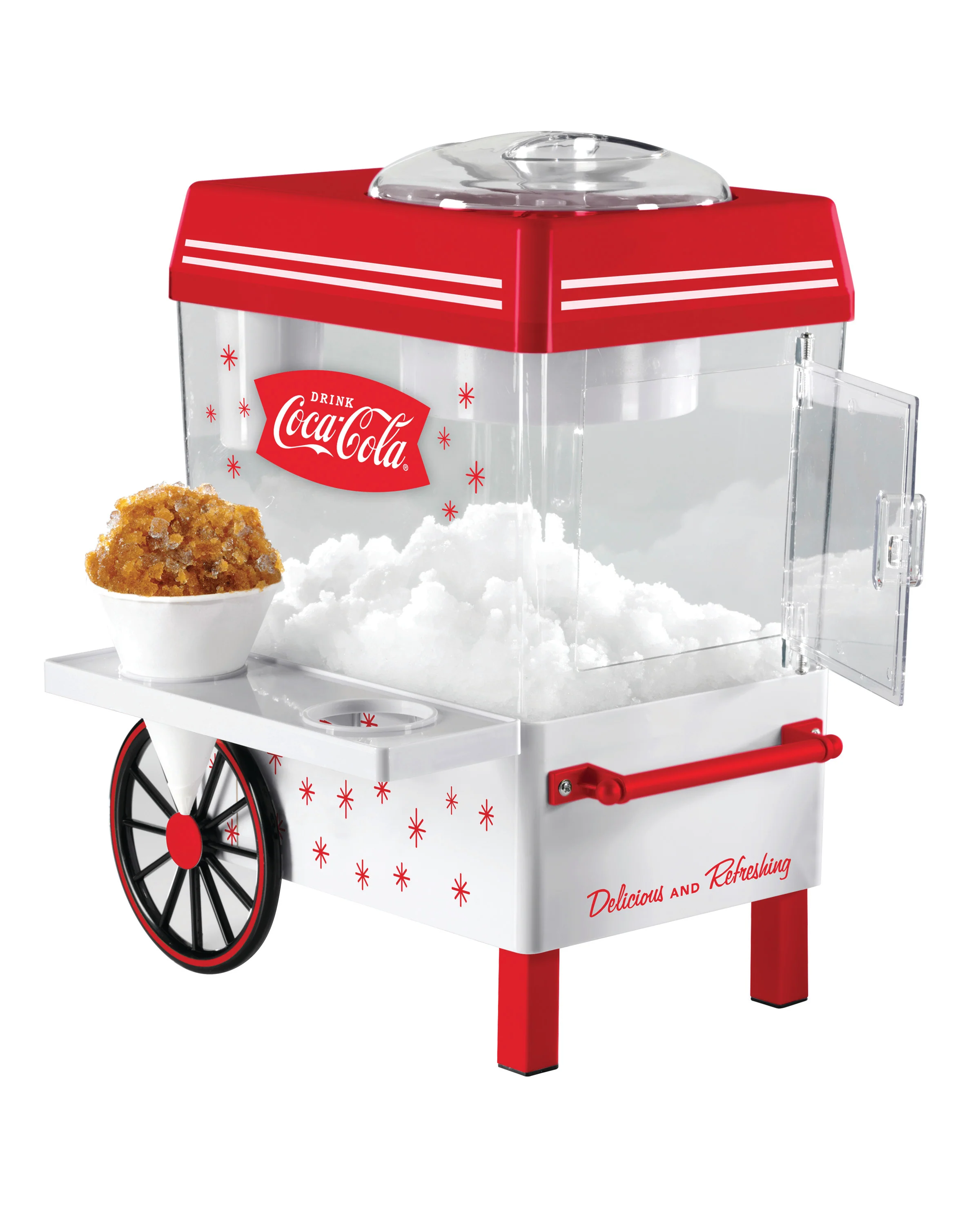Coca-Cola Countertop Snow Cone Maker, White/Red - Inhomebuy
